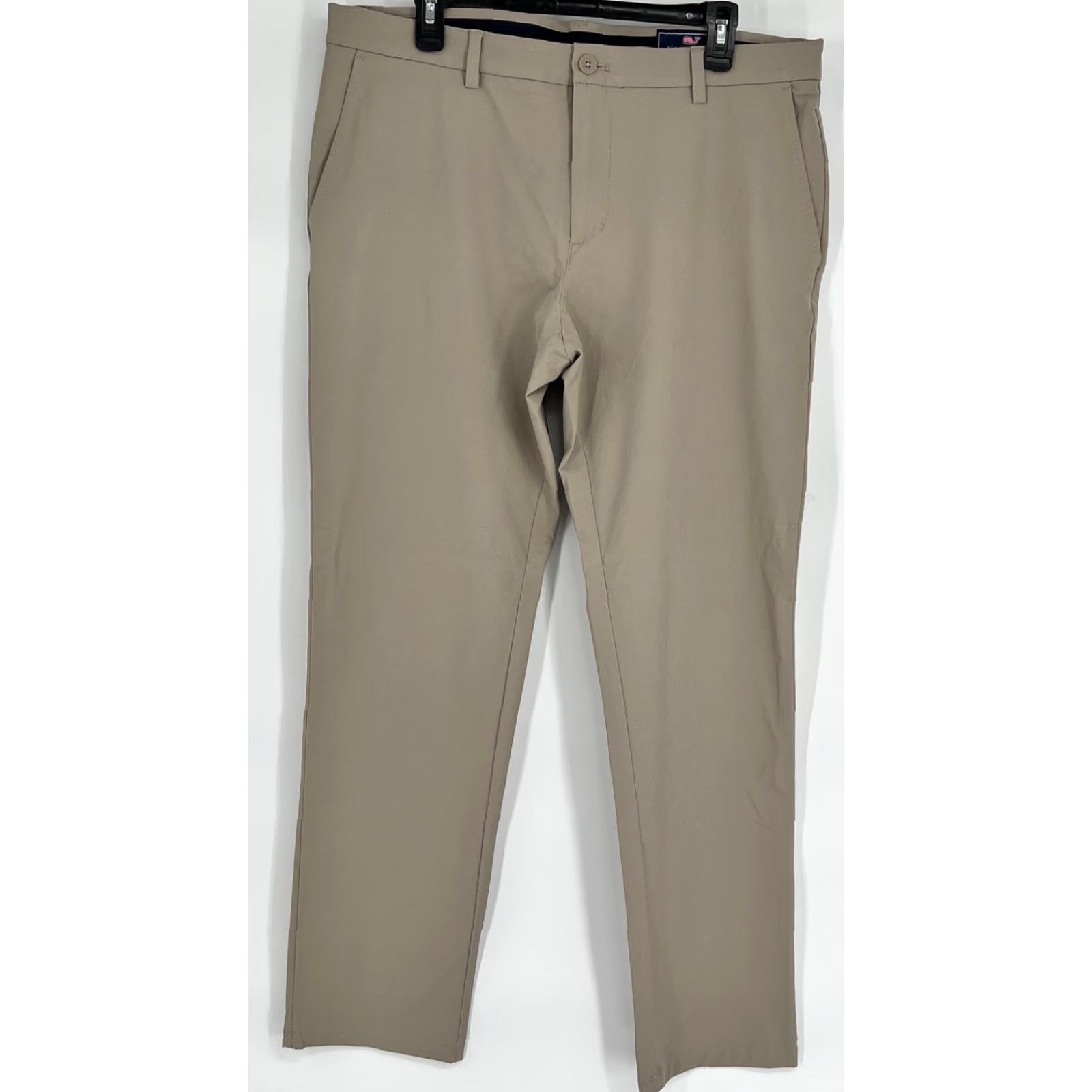 Vineyard Vines Vineyard Vines Pants Men Size 36x32 Golf Performance Stretch Chino Beige Flat Front Straight Leg Logo Accents Size US 36 / EU 52 - 2 Thumbnail