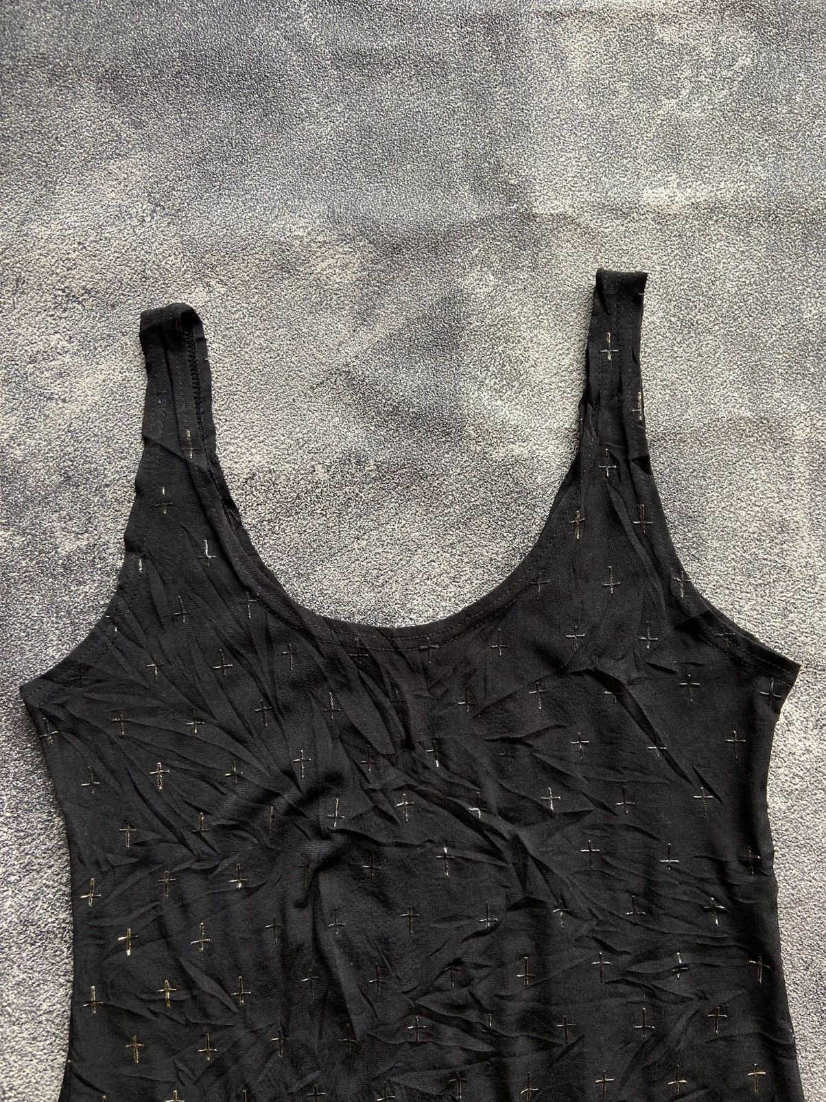 Hysteric Glamour Black Cross All Over Print Logo Tank Top Size US M / EU 48-50 / 2 - 3 Thumbnail