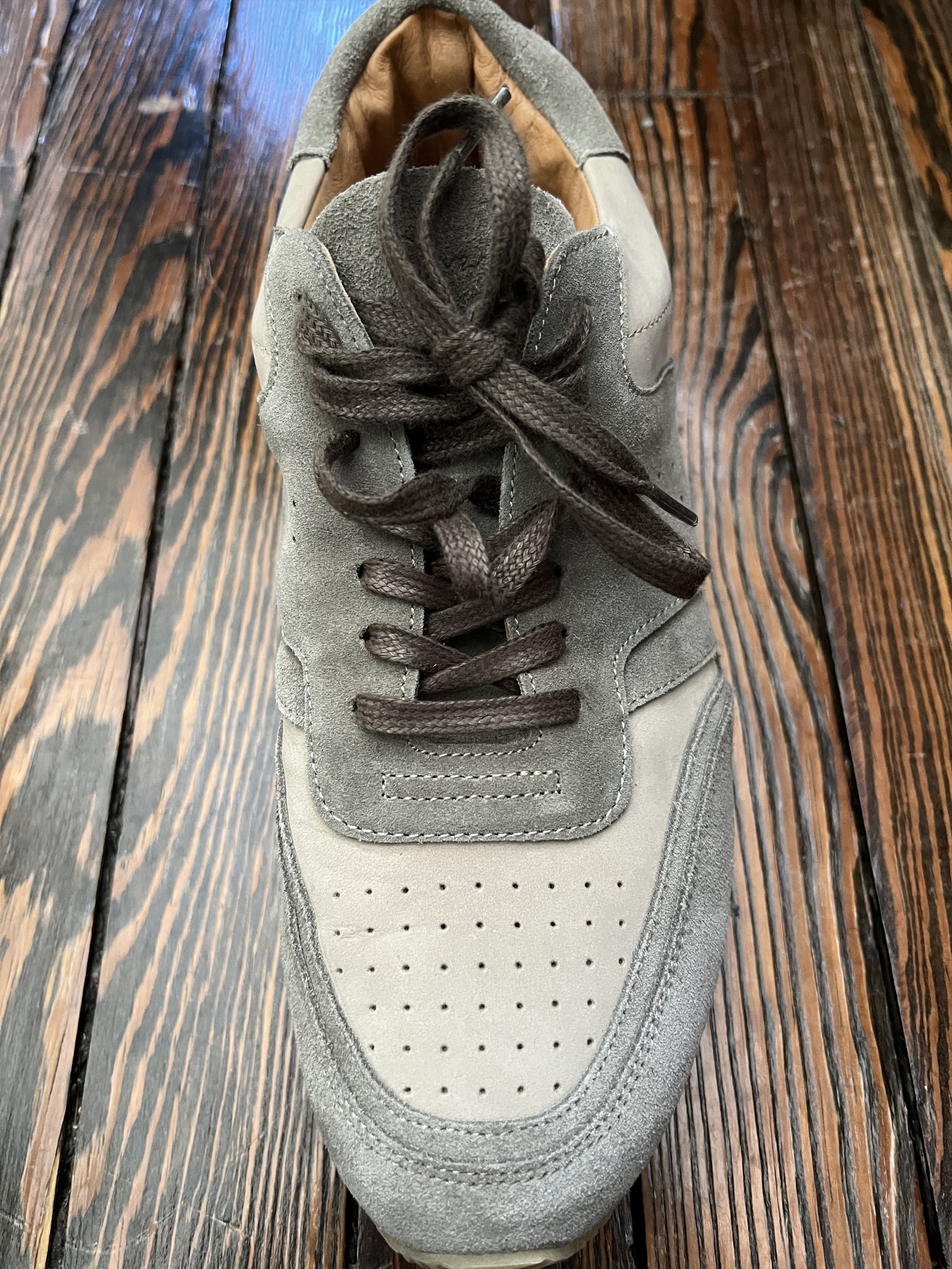 Oliver Sweeney Orjais Khaki Suede Retro Trainers Size US 9 / EU 42 - 1 Thumbnail