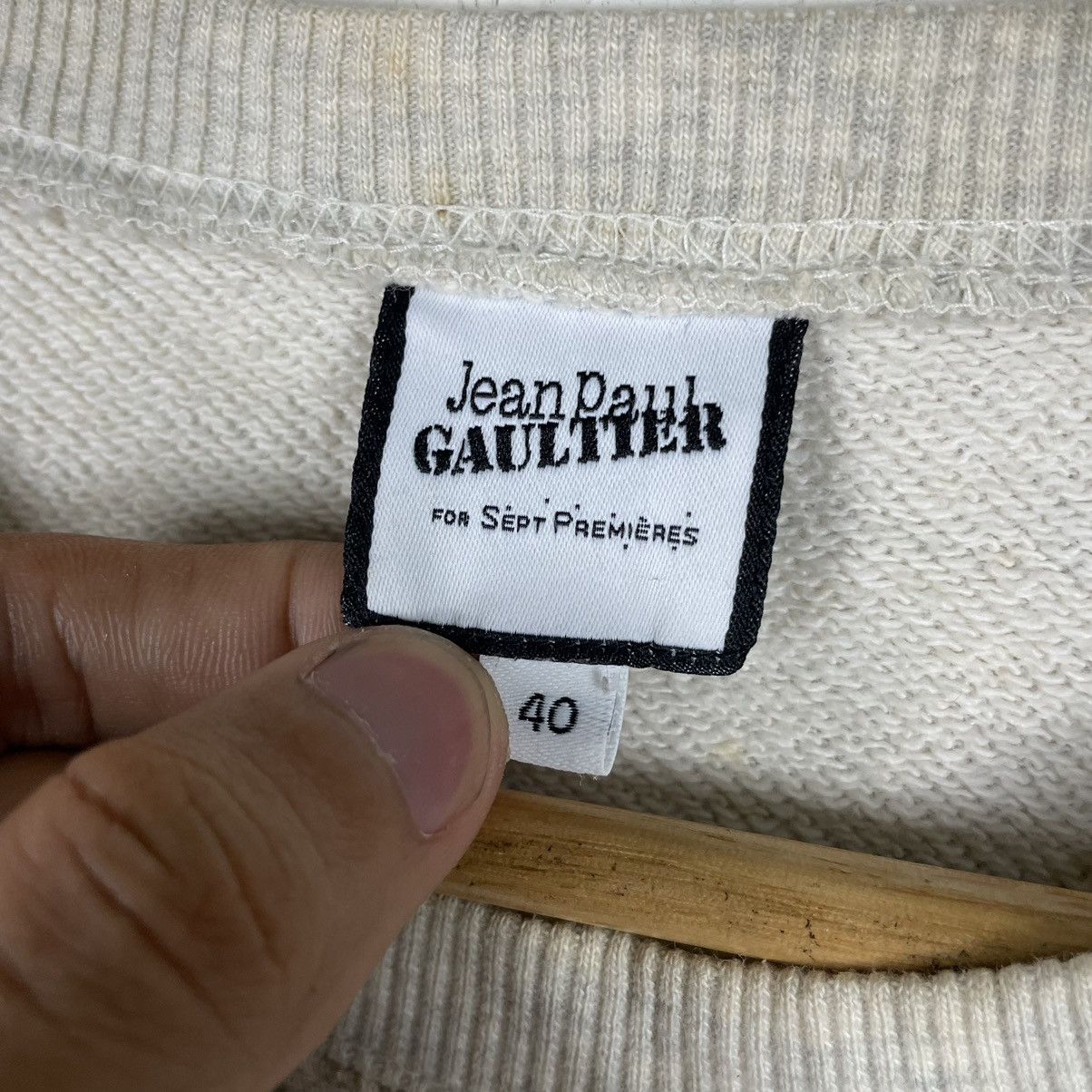 Jean Paul Gaultier 💥CROPPED JPG STRIPPED PULLOVER SWEATSHIRT Size S / US 4 / IT 40 - 6 Thumbnail