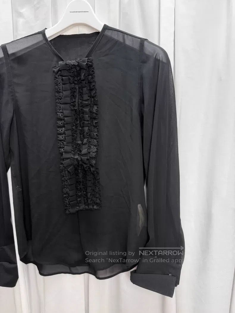 Comme des Garcons Comme des garcons Sheer blouse with ruffle detailing and l Size S / US 4 / IT 40 - 3 Thumbnail