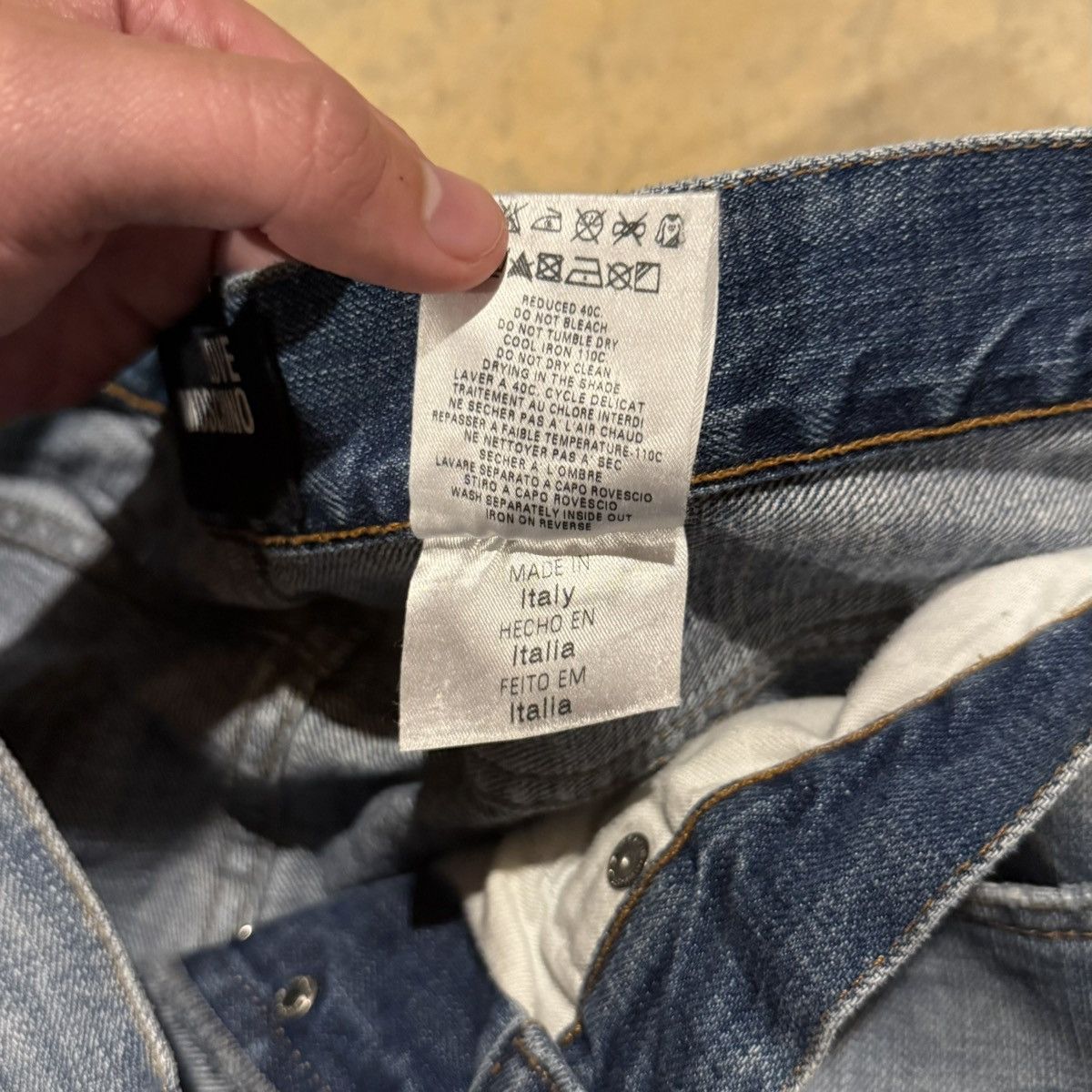 Moschino Love Moschino Patchwork Distressed Faded Jeans Grunge ERD Size US 31 - 11 Thumbnail