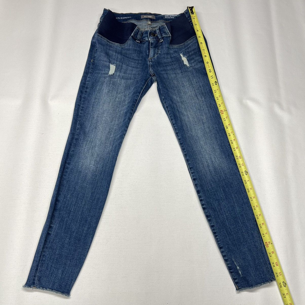 DL1961 DL1961 Jeans Emma Maternity Instasculpt Skinny Distressed Size 25" / US 0 / IT 36 - 18 Thumbnail