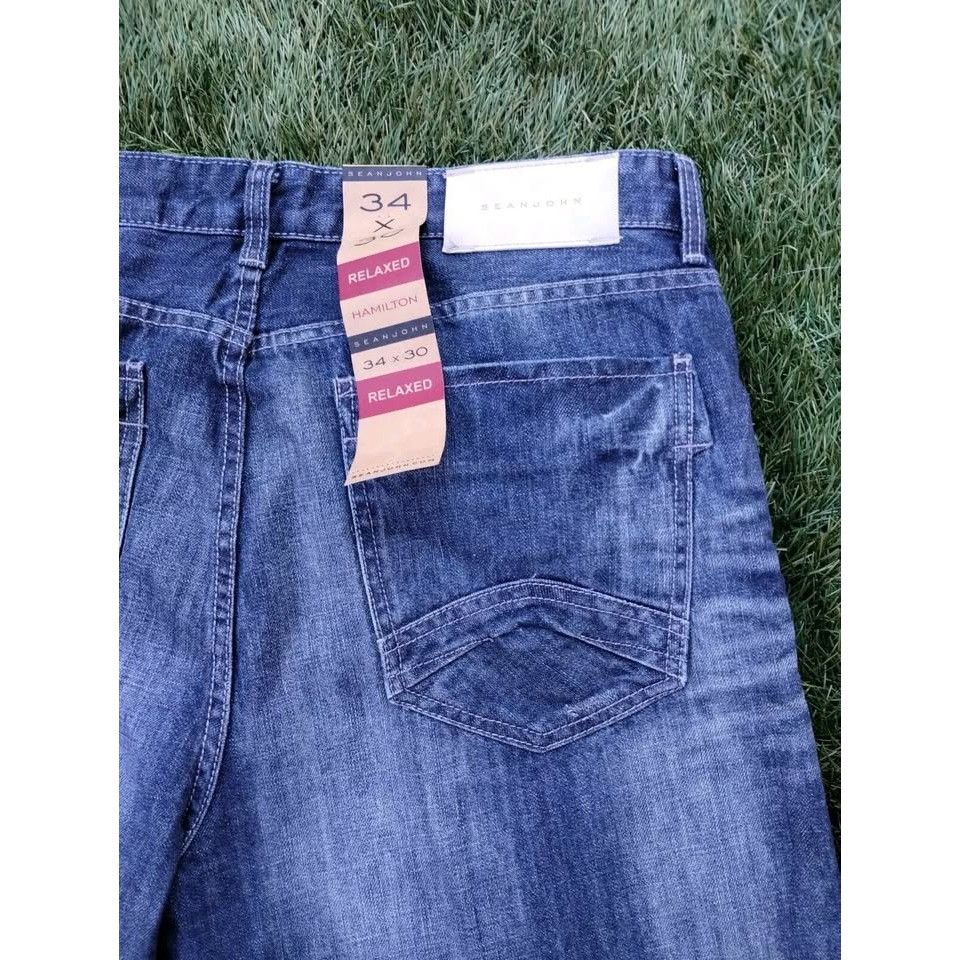 Sean John Sean John Mens Blue Jeans 34x30 Hamilton Relaxed Straight NW Size US 34 / EU 50 - 8 Thumbnail