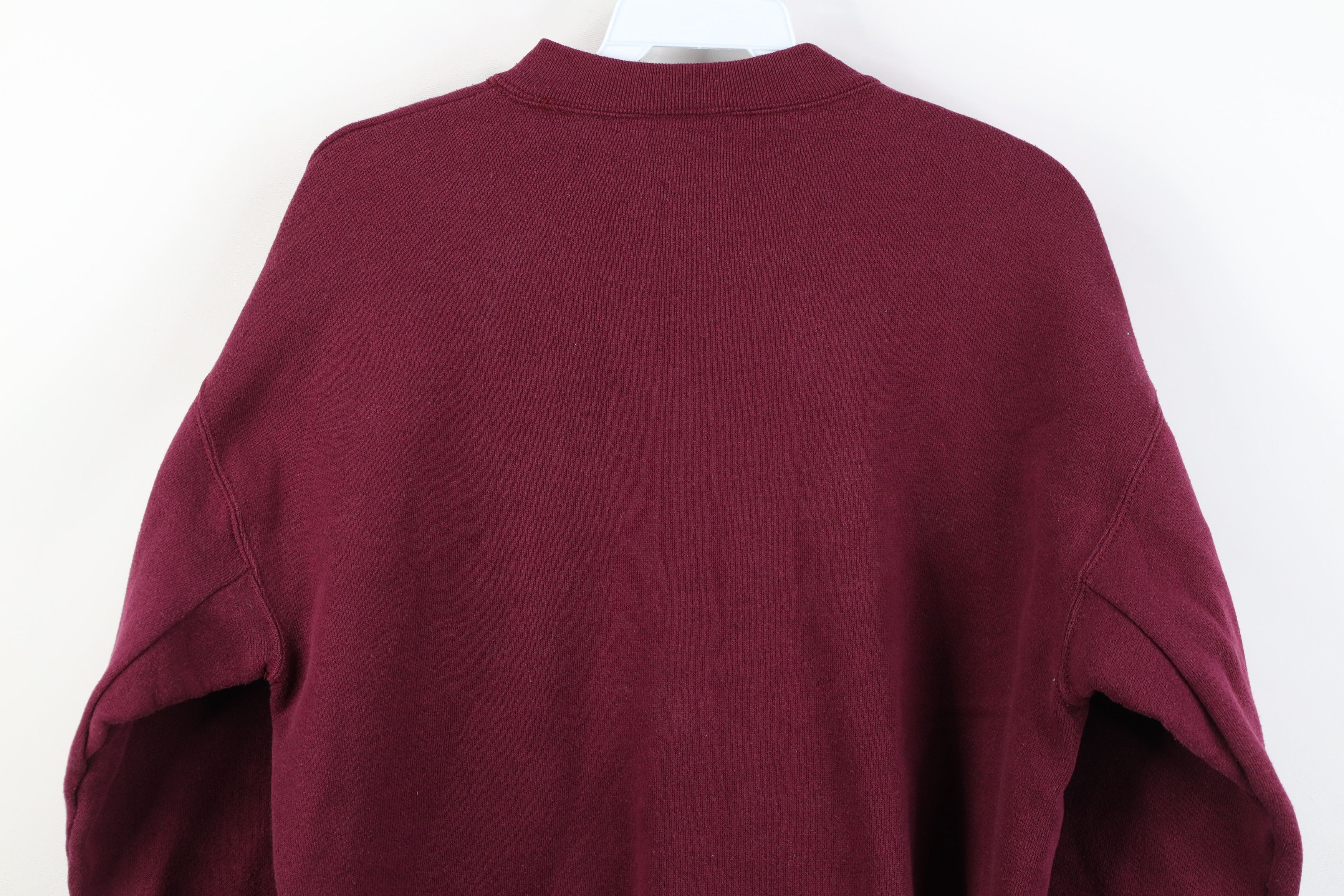 Vintage Vintage 90s Streetwear Blank Gusset Sweatshirt Maroon USA Size US M / EU 48-50 / 2 - 13 Thumbnail