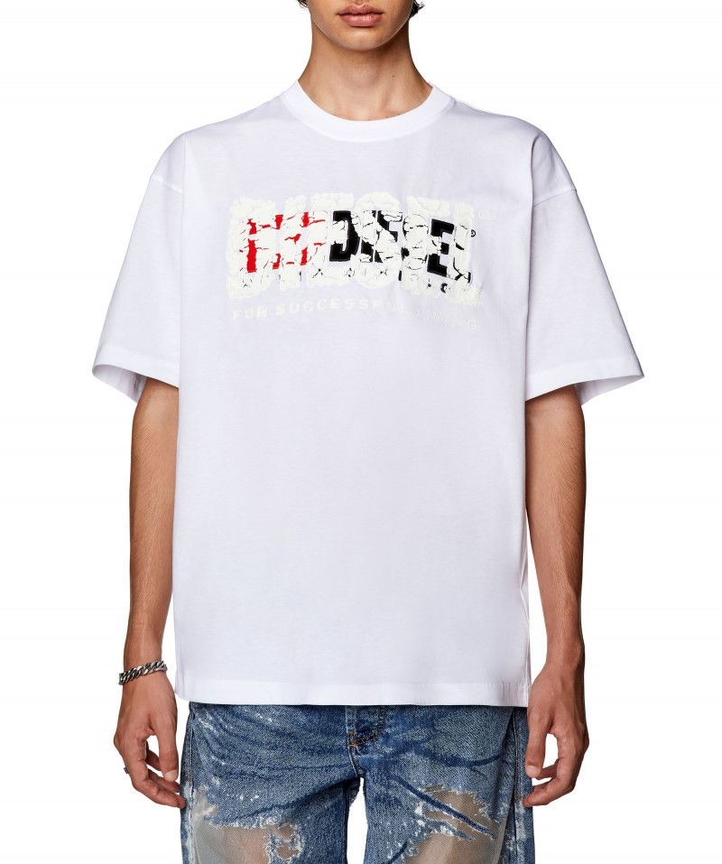 Diesel o1mle0426 T-Nabel T-Shirt in White Size US XXL / EU 58 / 5 - 1 Thumbnail