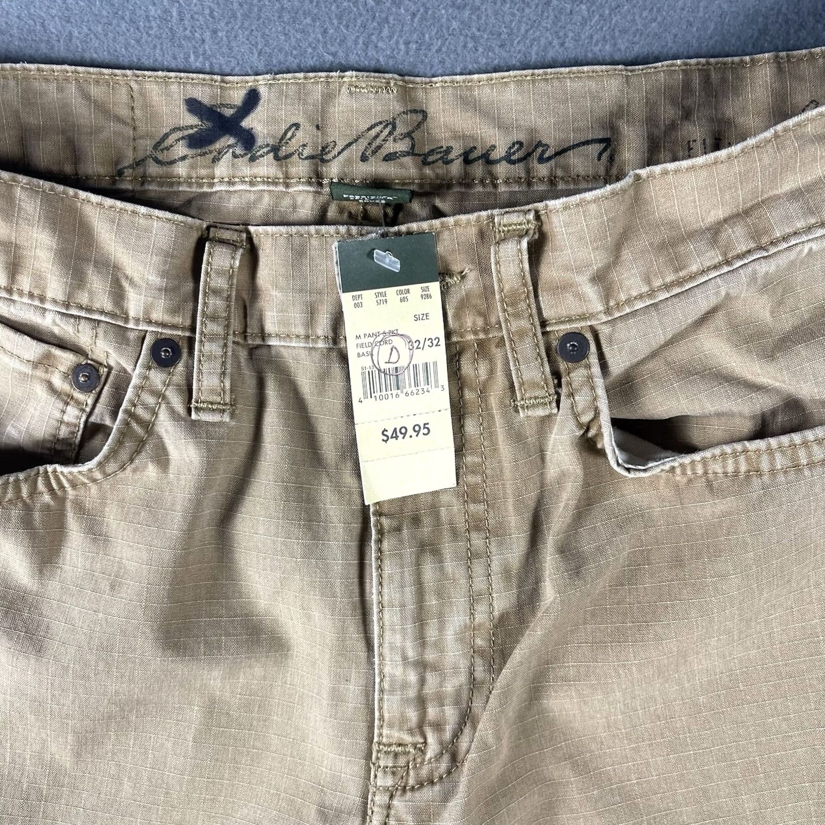 Eddie Bauer Eddie Bauer Jeans Mens 30x32 Tan Denim Straight Fit Distressed 5-Pocket Western USA 90s Retro Nature Outdoors Mens Size US 30 / EU 46 - 2 Thumbnail