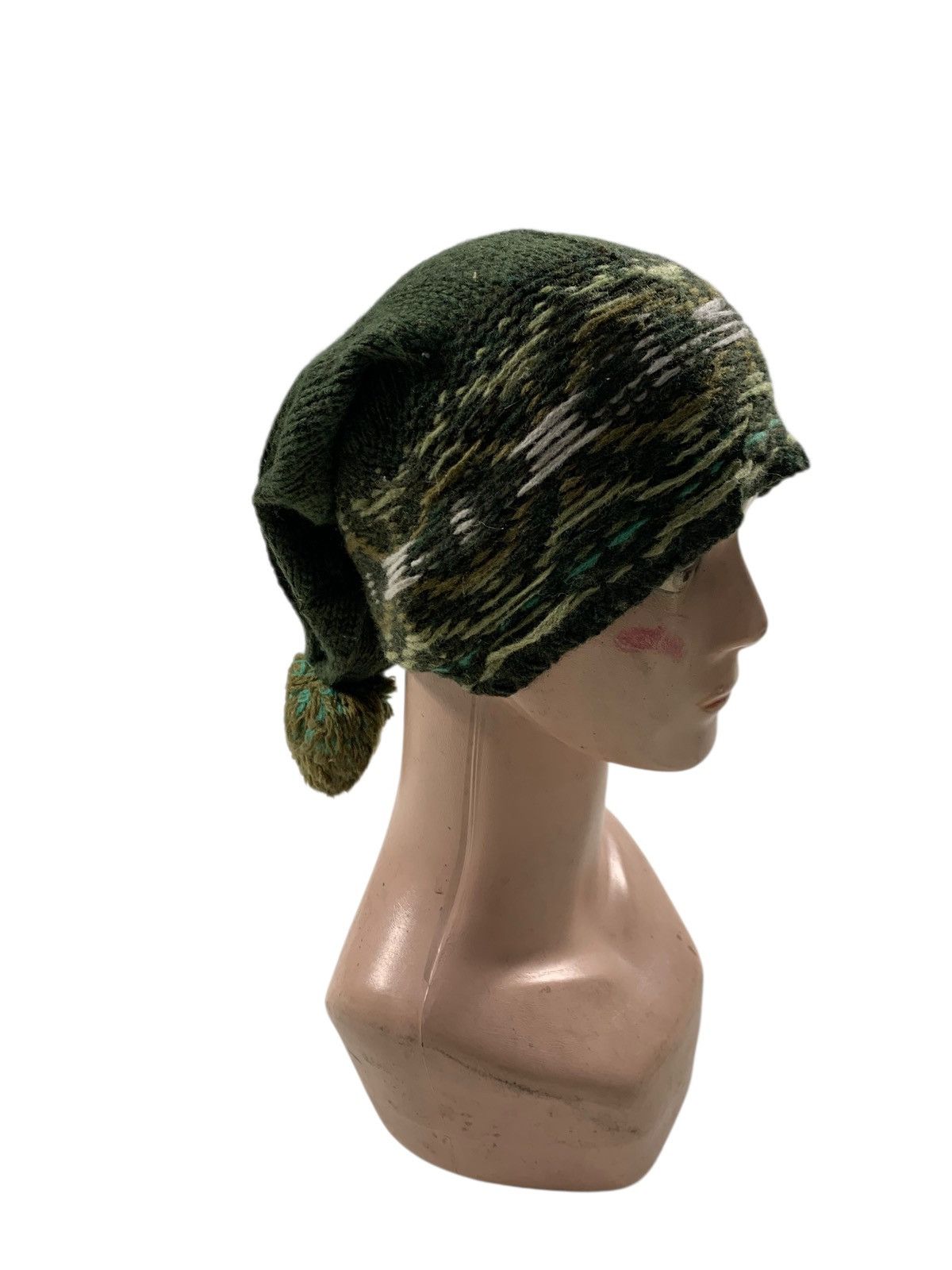 Japanese Brand Crochet knitted long beanie hats rare Size ONE SIZE - 4 Thumbnail