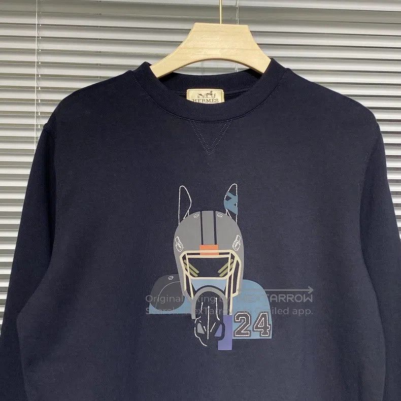 Hermes Hermes Crew neck sweatshirt with animal number print, fitt Size US L / EU 52-54 / 3 - 6 Thumbnail