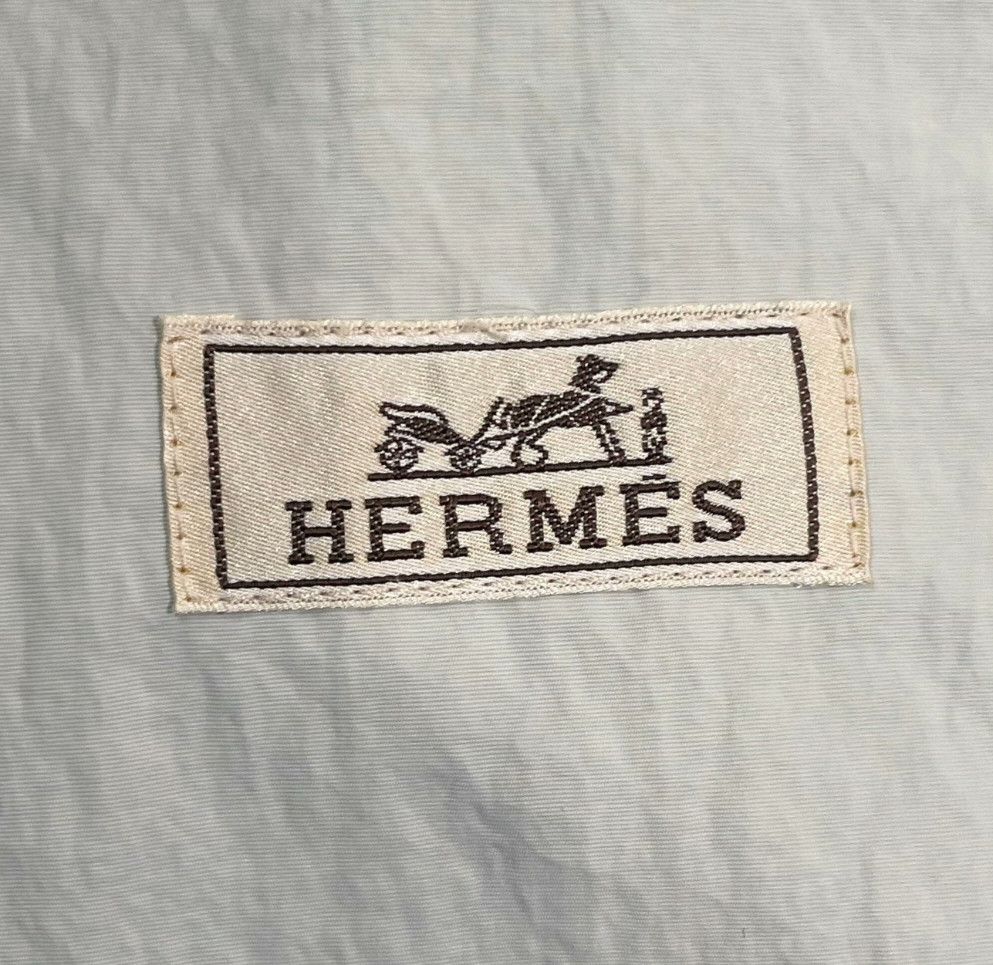 Hermes Hermes Teal Cotton Hooded Drawstring Long Sleeve Jacket Wi Size US M / EU 48-50 / 2 - 6 Thumbnail