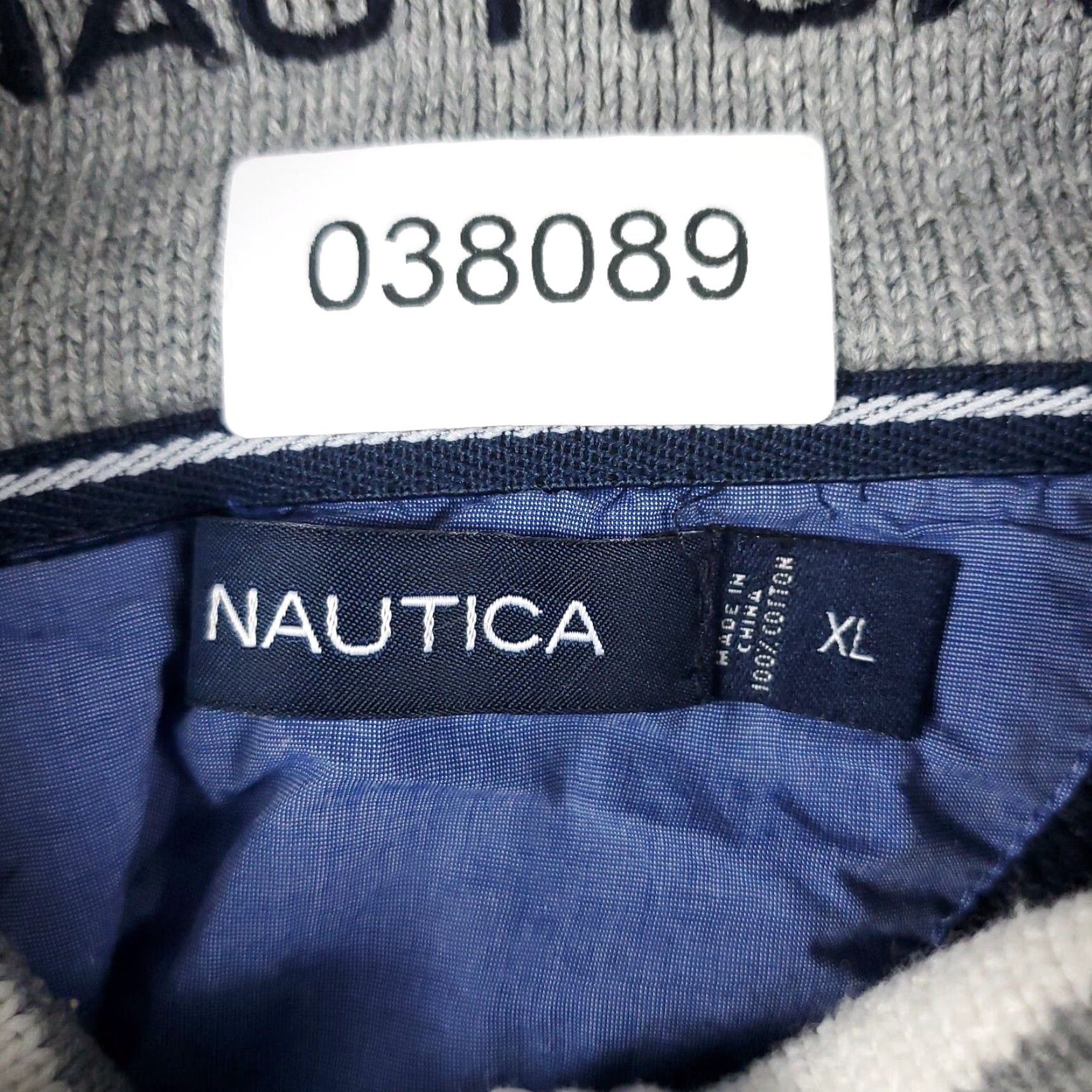 Nautica Nautica Blue Sweater Mens XL Long Sleeve 1/4 Zip Up Pullover Size US XL / EU 56 / 4 - 8 Thumbnail