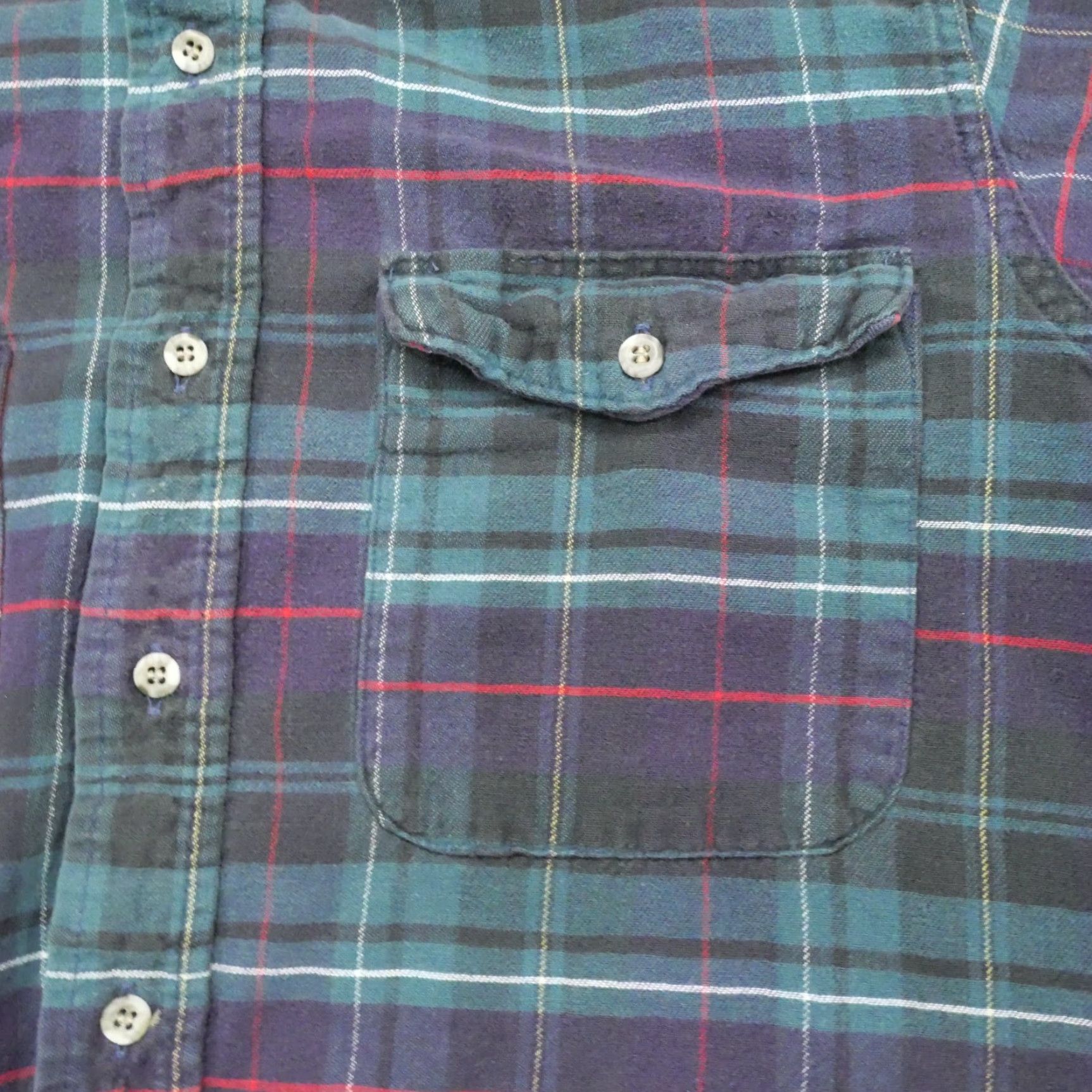 Wrangler VINTAGE Wrangler Shirt Mens 15.5 34 Blue Green Plaid Flannel 80s Workwear Casual Button-Up Size US L / EU 52-54 / 3 - 4 Thumbnail