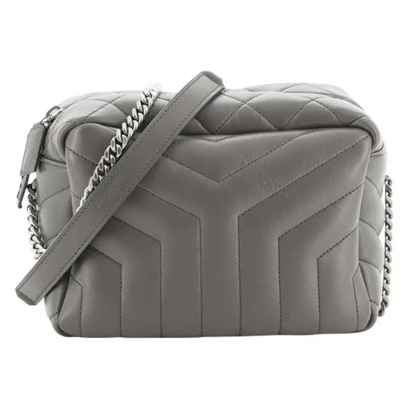 Saint Laurent Paris Saint Laurent Y Quilted Monogram Small Loulou Bowling Bag Size ONE SIZE - 8 Thumbnail