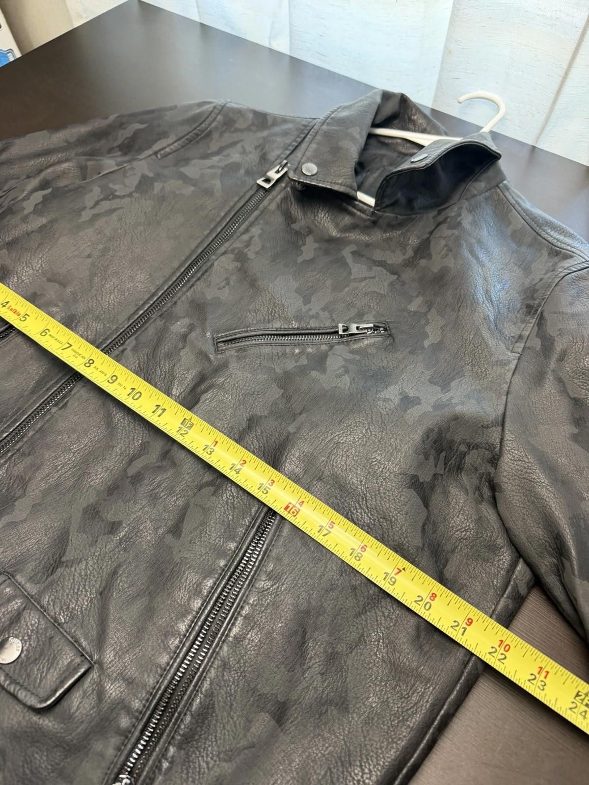 Guess GUESS Women’s Black Camo Moto Jacket Faux Leather Zip L Size L / US 10 / IT 46 - 6 Thumbnail