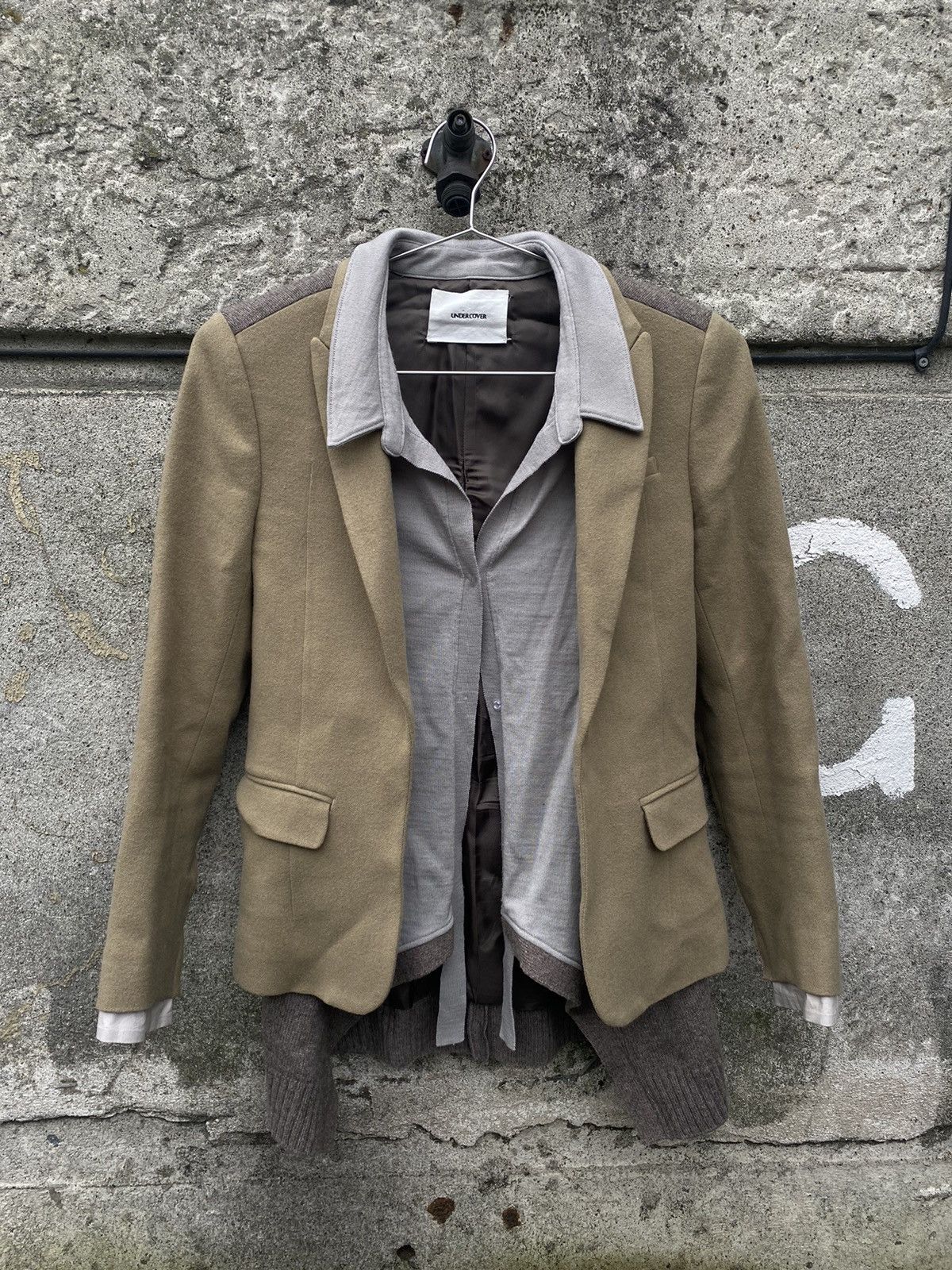 image of Undercover Aw11 Layered Blazer in Tan, Women's (Size Small)