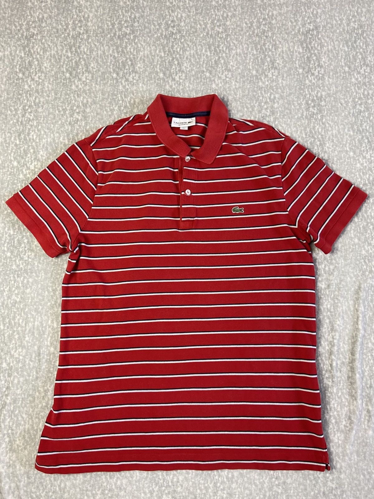Lacoste Lacoste striped Polo T-Shirt with logo Size US S / EU 44-46 / 1 - 1 Thumbnail