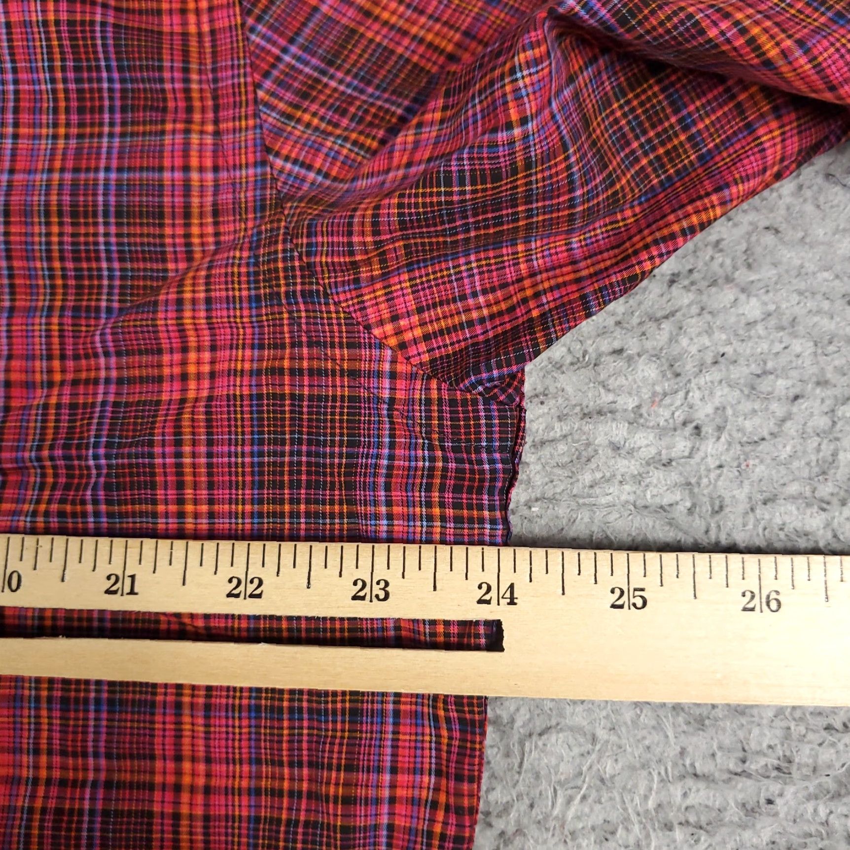 BUGATCHI Bugatchi Uomo Shirt XL Red Plaid Long Sleeve Button-Up Mens Size US XL / EU 56 / 4 - 5 Thumbnail