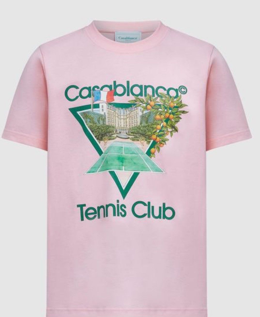 image of Casablanca Tennis Club Icon T-Shirt Pink, Men's (Size 2XL)