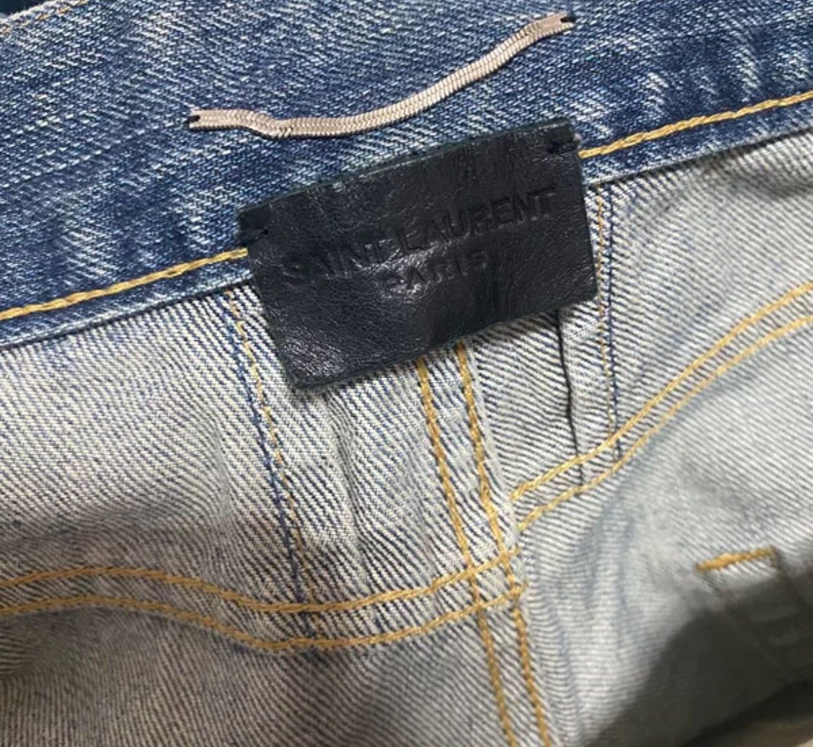 Saint Laurent Paris × Yves Saint Laurent Saint Laurent slp13fwD02 Year Old Corroded and Damaged Jeans Size US 31 - 3 Thumbnail
