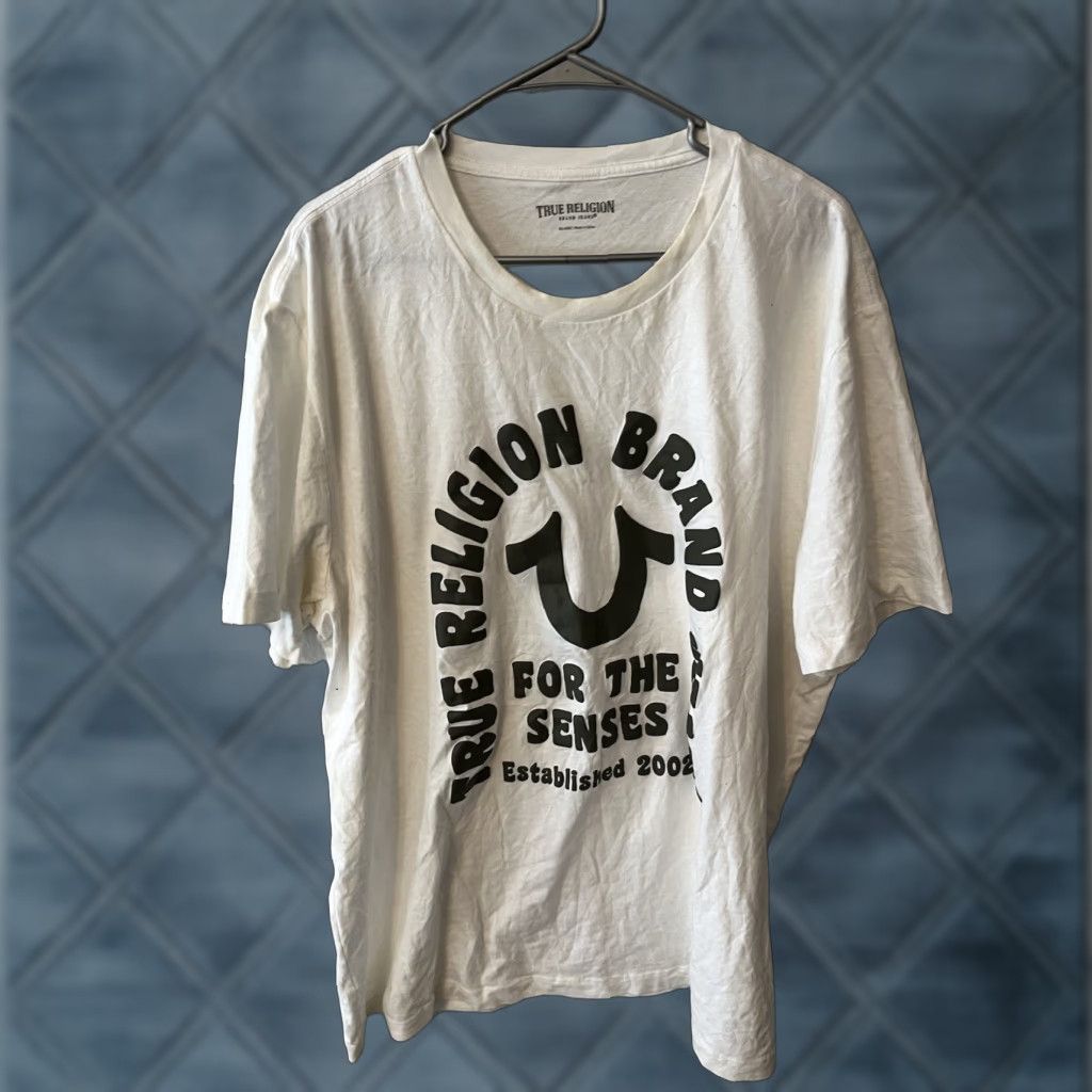 True Religion True Religion T-Shirt Shirt Men 3XL White Graphic Tee Logo Crew Neck Short Sleeve Men’s Tee Size US XXL / EU 58 / 5 - 1 Thumbnail