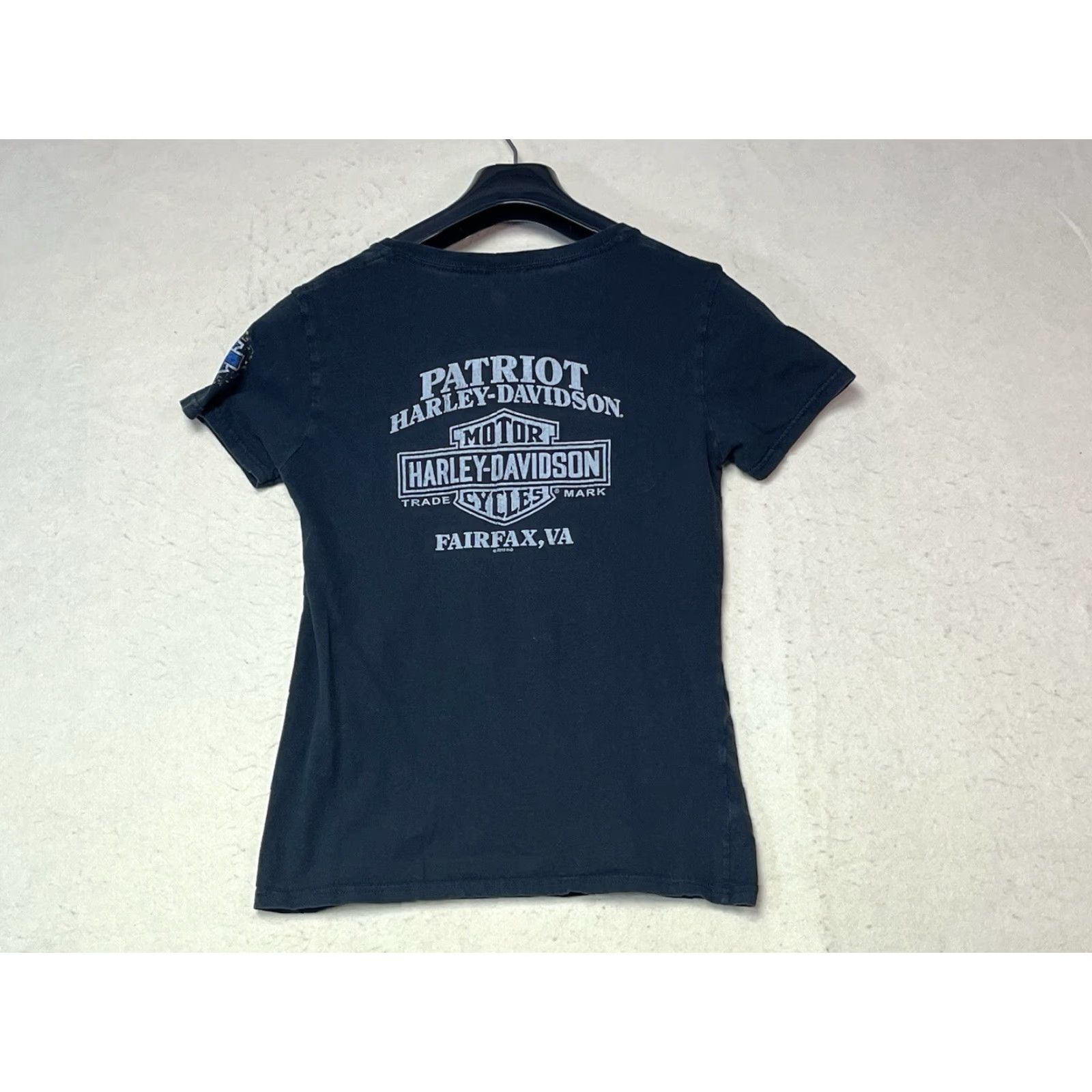 Harley Davidson Harley-Davidson Motorcycles Women M US Marine Corps Black Graphic Tee Shirt Top Size M / US 6-8 / IT 42-44 - 2 Thumbnail