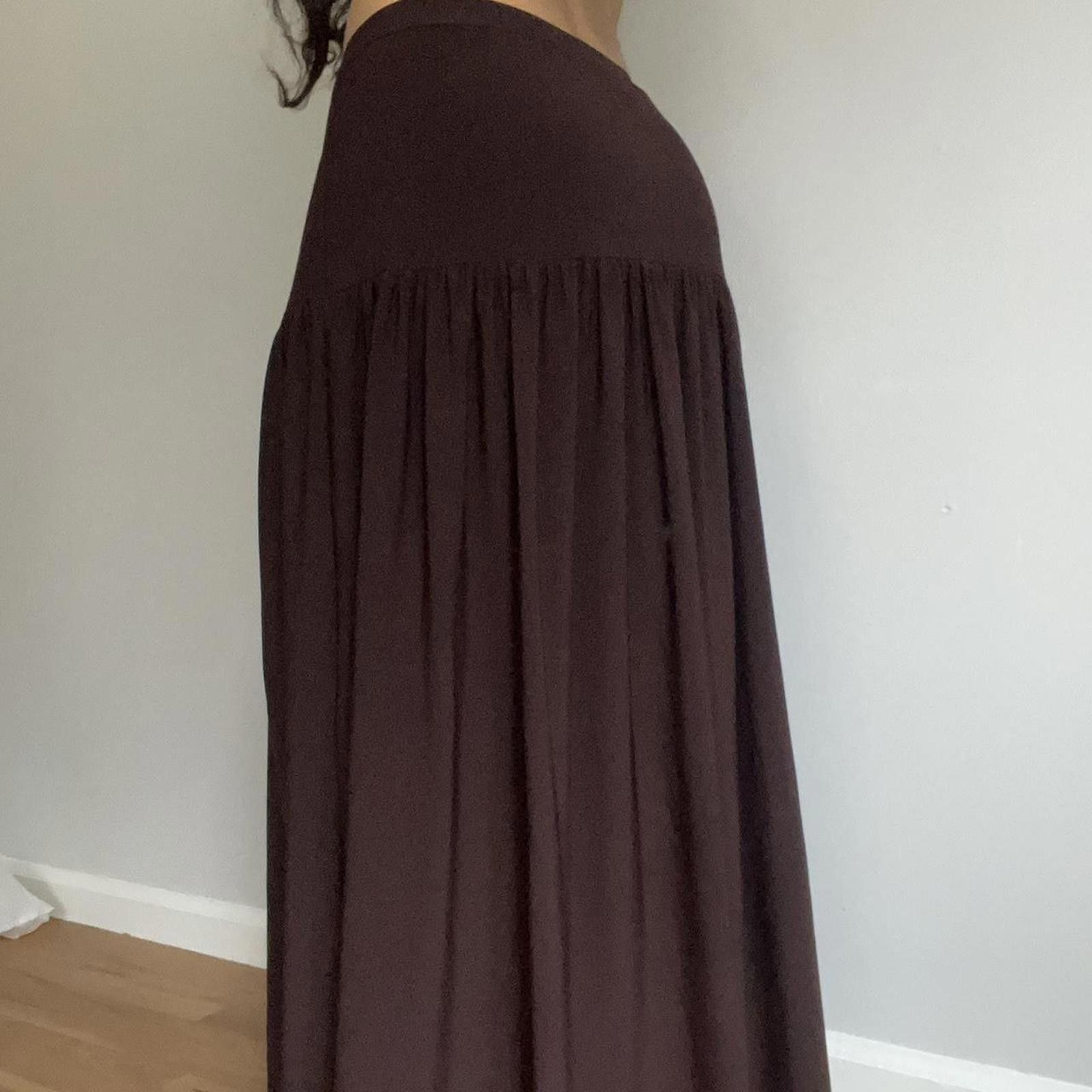 Other Brown ankle length skirt with elastic waistband and flowy Size 28" / US 6 / IT 42 - 4 Thumbnail