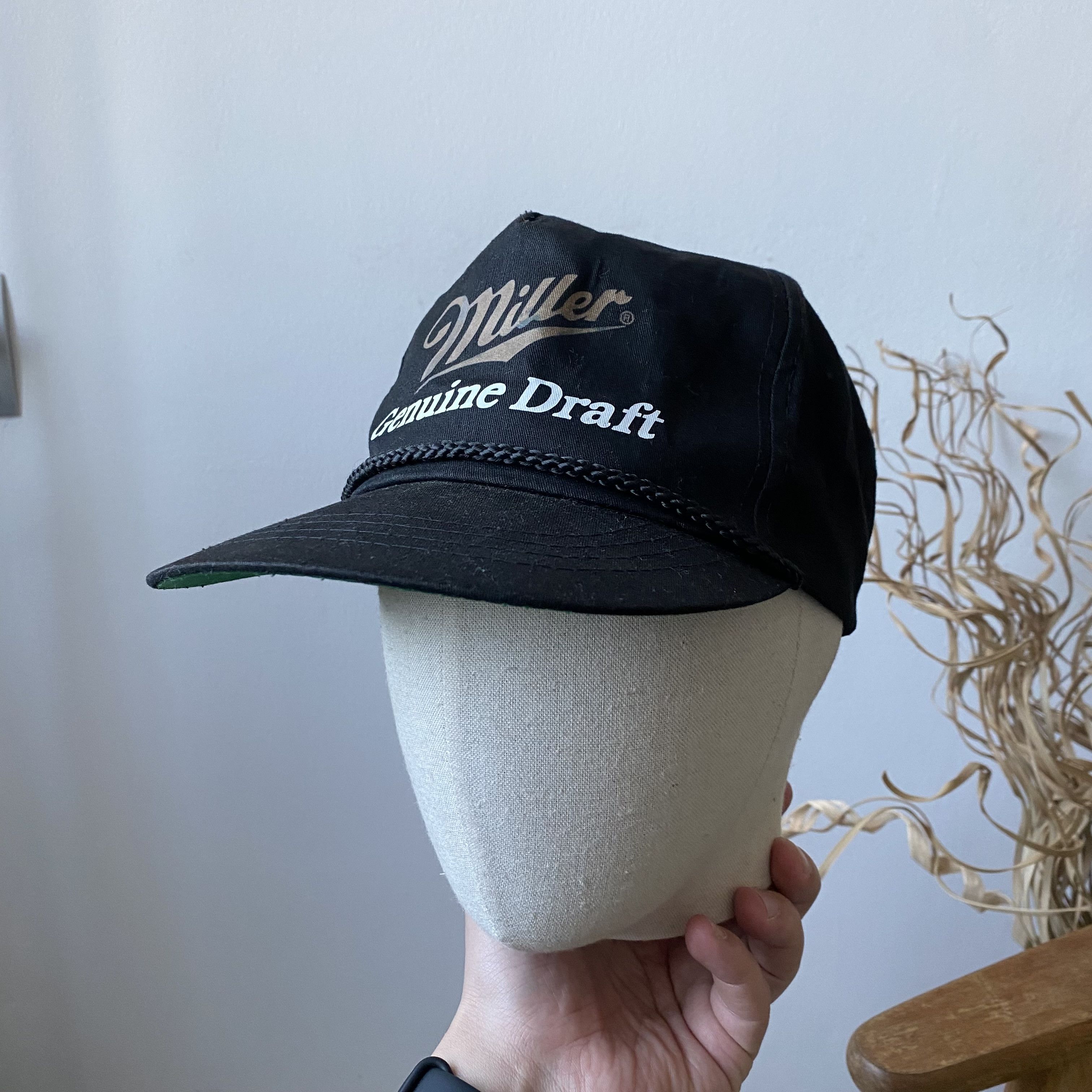 Budweiser 🍺 Vintage 90s Beer Miller Cap Promo Genuine Draft Dad Hat Size ONE SIZE - 1 Thumbnail