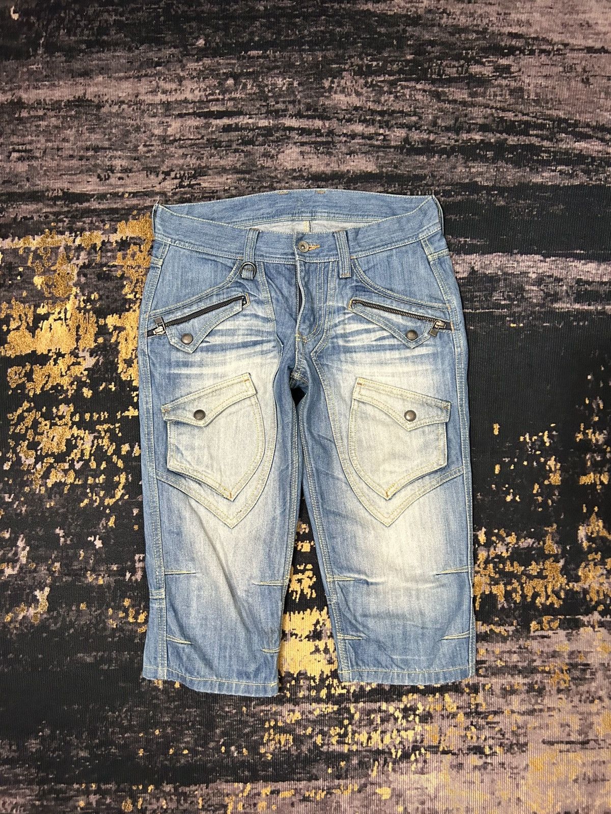 Japanese Brand Hideaways Nicole Multipocket Short Jeans Size US 31 - 1 Thumbnail