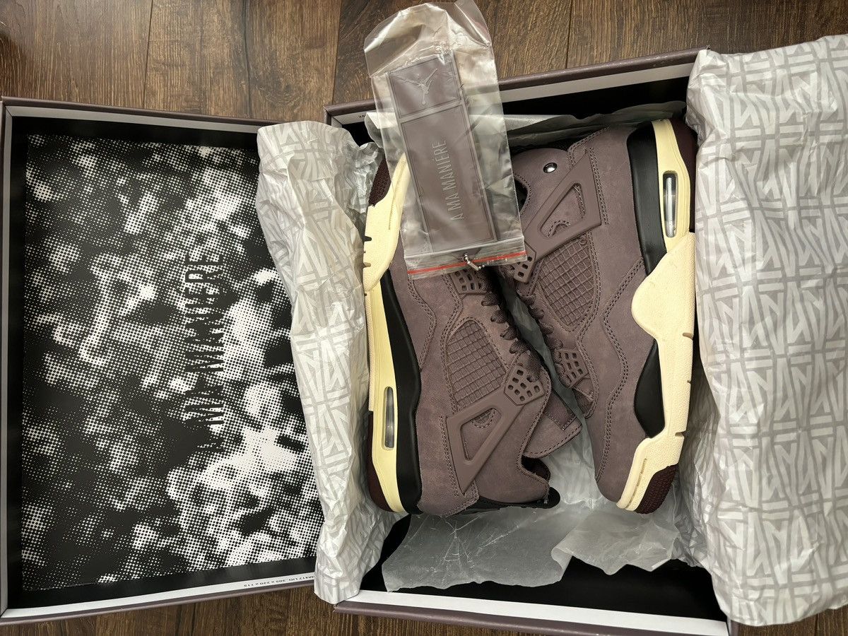 A Ma Maniere × Jordan Brand 2022 A Ma Maniére x Air Jordan 4 Retro Violet Ore M4.5/W6 Size US 6 / IT 36 - 5 Thumbnail