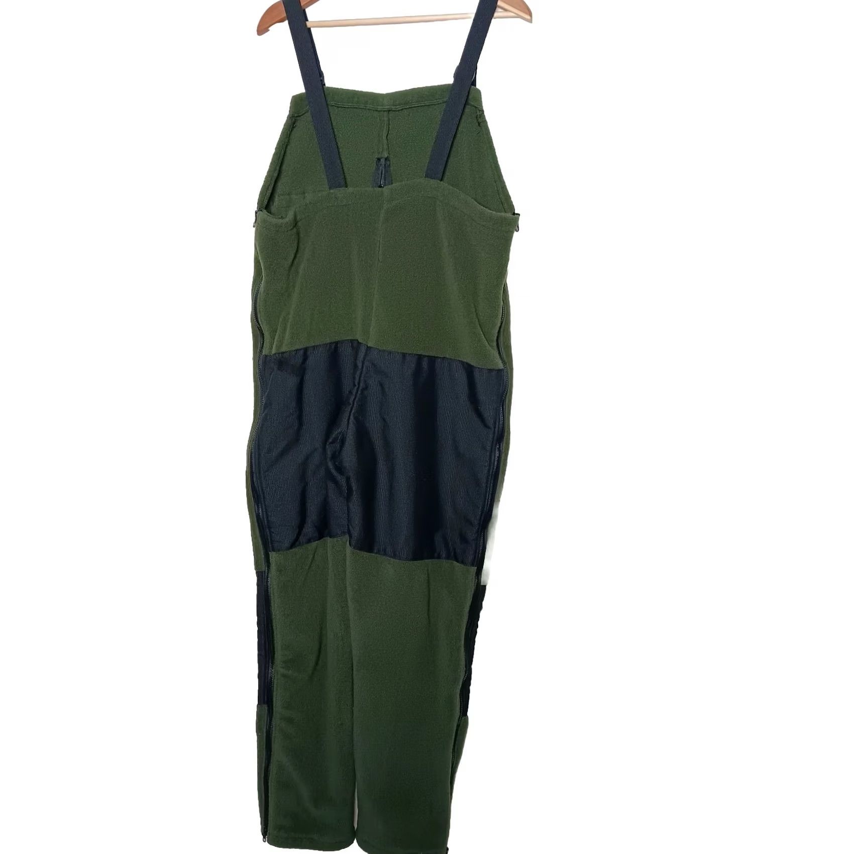 Vintage Adventure Tech Inc Bib Overalls L Men Green Fleece Knee Reinforced Zip Side Adjustable Straps 29" Inseam Snow Pants Size US 33 - 2 Thumbnail