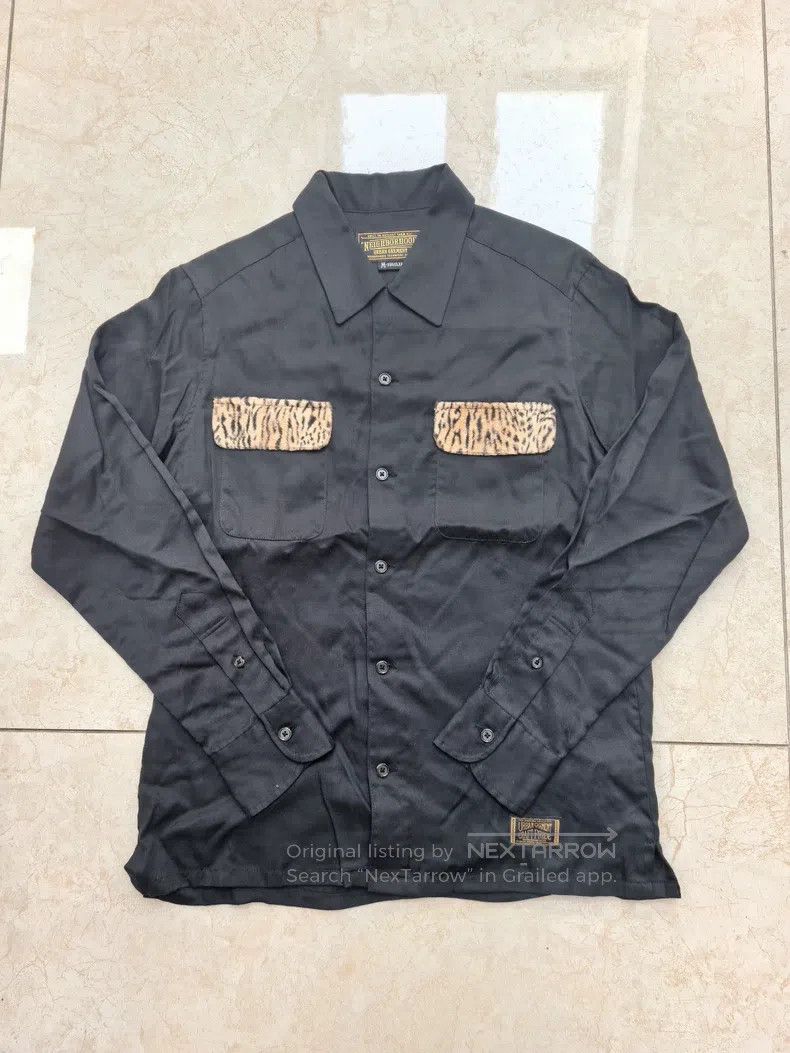 Neighborhood Neighborhood Black Animal Print Fleece Patchwork Shirt Size US M / EU 48-50 / 2 - 1 Thumbnail
