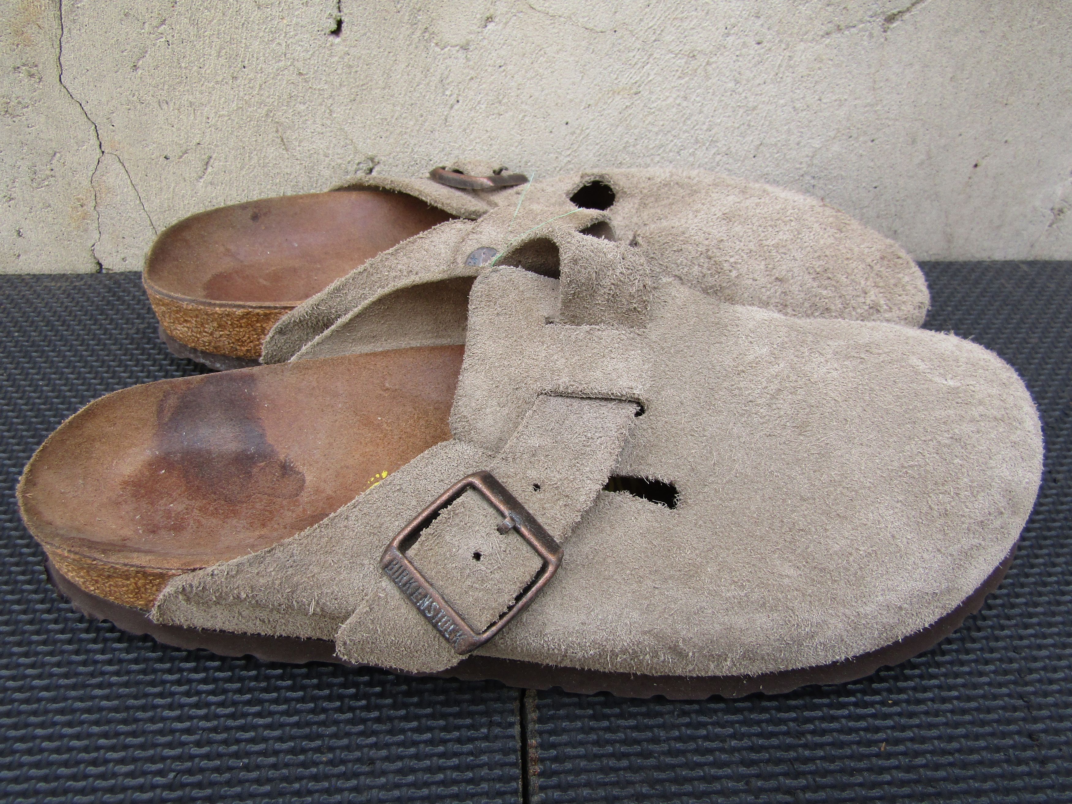 Birkenstock Birkenstock Men’s Boston Leather Clog Taupe Size US 8 / EU 41 - 4 Thumbnail