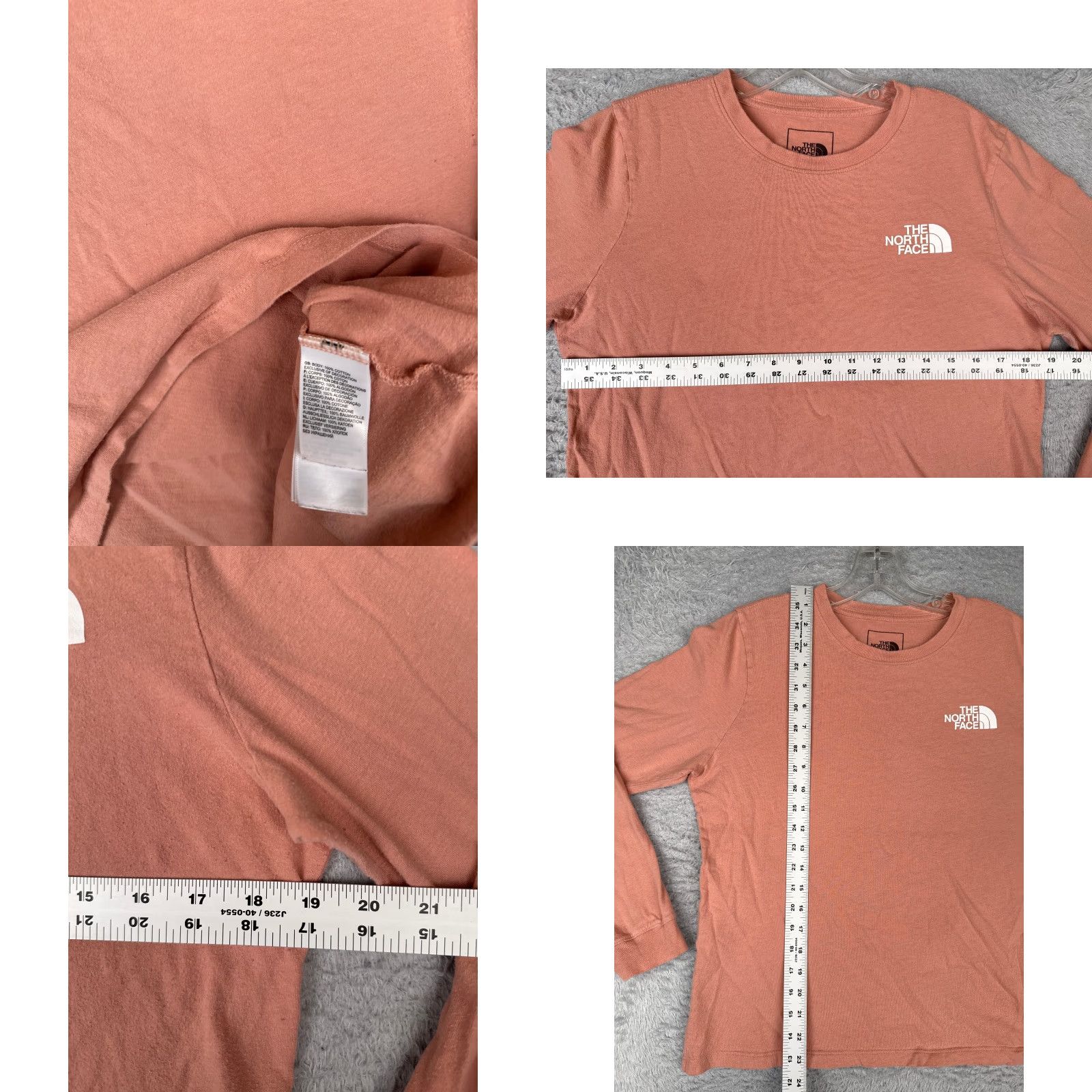 The North Face The North Face Shirt Women Medium Pink Long Sleeve Crew Neck 100% Cotton Size M / US 6-8 / IT 42-44 - 8 Thumbnail