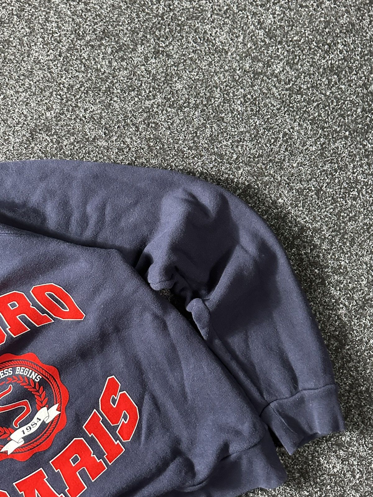 Designer × Sandro × Vintage 🚨Sandro Luxury BIG LOGO UNIVERSITY VINTAGE BLUE SWEATSHIRT Size XS / US 0-2 / IT 36-38 - 3 Thumbnail