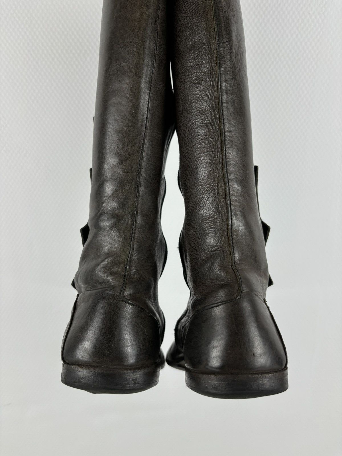 CYDWOQ RARE RUGGED Hand Made USA Leather Knee High Hessian Boots 38 Size US 8 / IT 38 - 15 Thumbnail