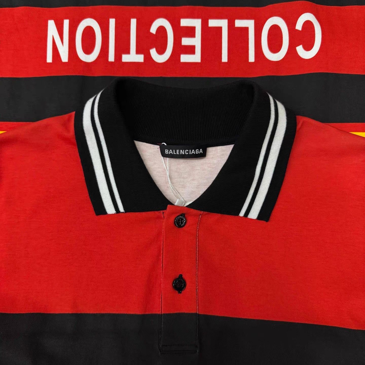 Balenciaga Balenciaga Color-Block Hockey Long Sleeve Polo Shirt Q10 Size US M / EU 48-50 / 2 - 2 Thumbnail