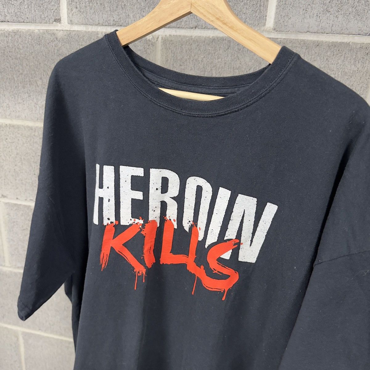 Vintage Faded Heroin Kills Drug Shirt ERD Grunge Dare Size US XL / EU 56 / 4 - 3 Thumbnail