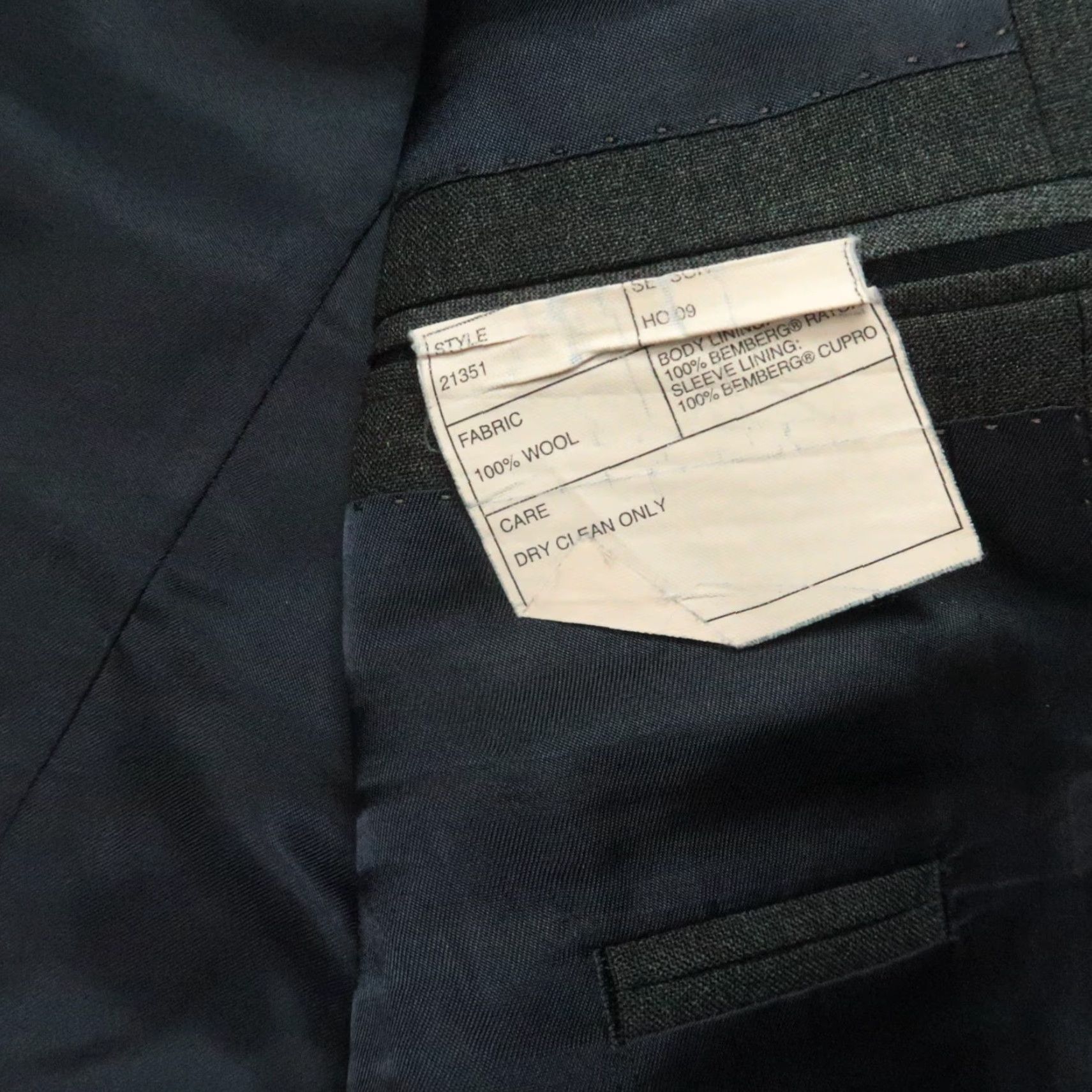 J.Crew J.CREW Blazer Mens Large 40S Gray Wool Notch Lapel 2 Piece Vintage No Short Front Two-Button Solid Size 40R - 7 Thumbnail