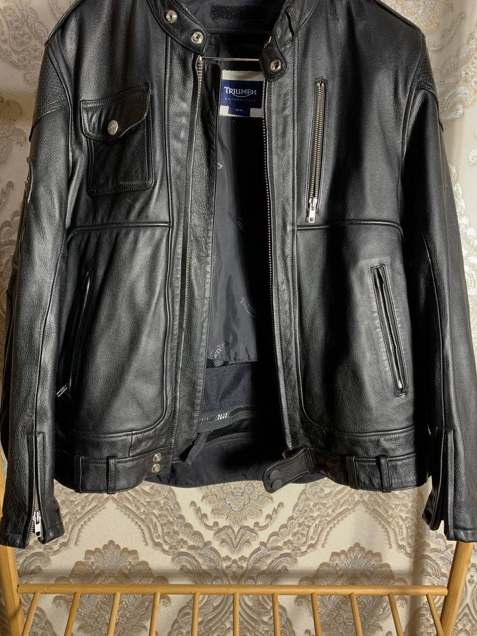 Harley Davidson × Vintage VERY RARE TRIUMPH LEATHER JACKET MOTOR CYCLES JAPAN STYLE Size US M / EU 48-50 / 2 - 4 Thumbnail