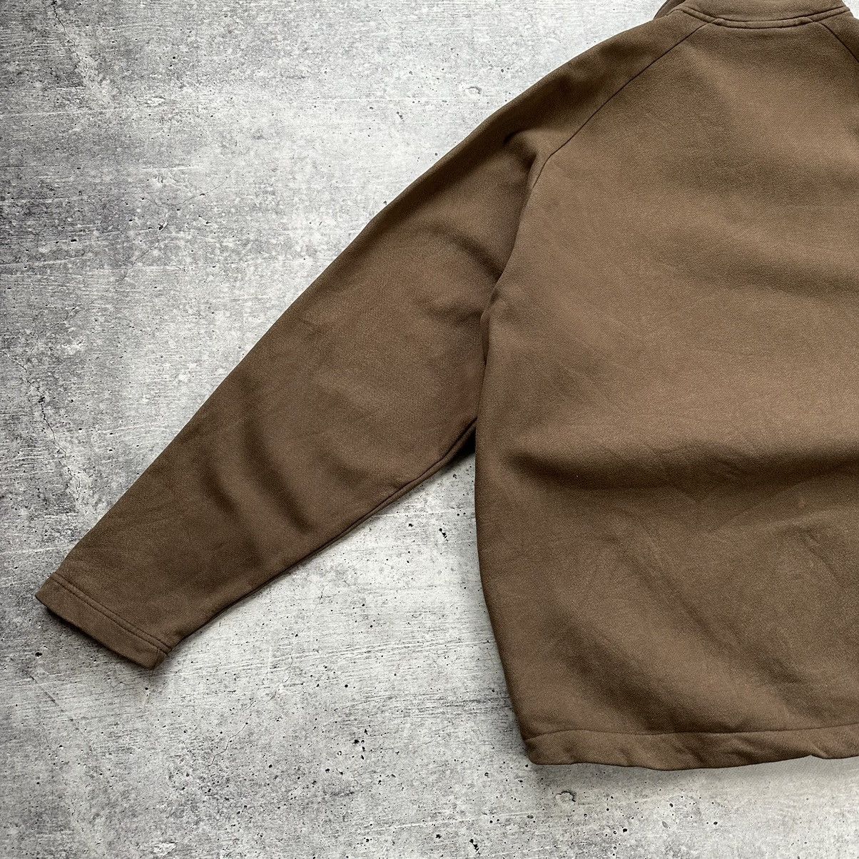 Nike × Vintage Nike Vintage 90s Center Logo Brown Faded 1/3 Zip Sweatshirt Size US XXL / EU 58 / 5 - 16 Thumbnail