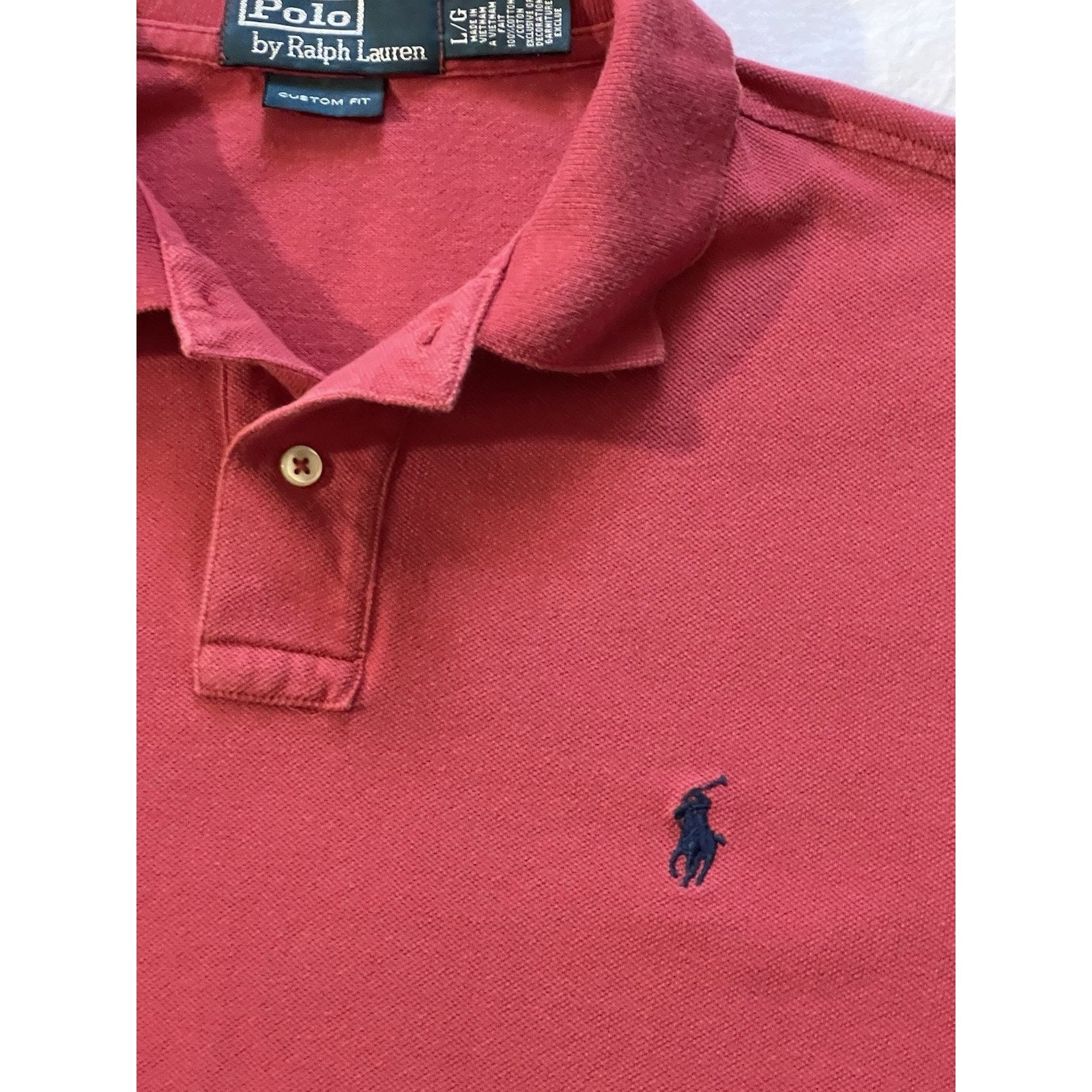 Polo Ralph Lauren Polo Ralph Lauren Custom Fit Mens Size L Burgundy Cotton Size US L / EU 52-54 / 3 - 2 Thumbnail