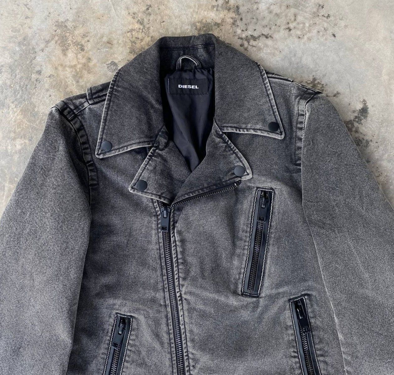 Diesel DIESEL BIKER JACKET FADED BLACK MEDIUM Size US M / EU 48-50 / 2 - 7 Thumbnail