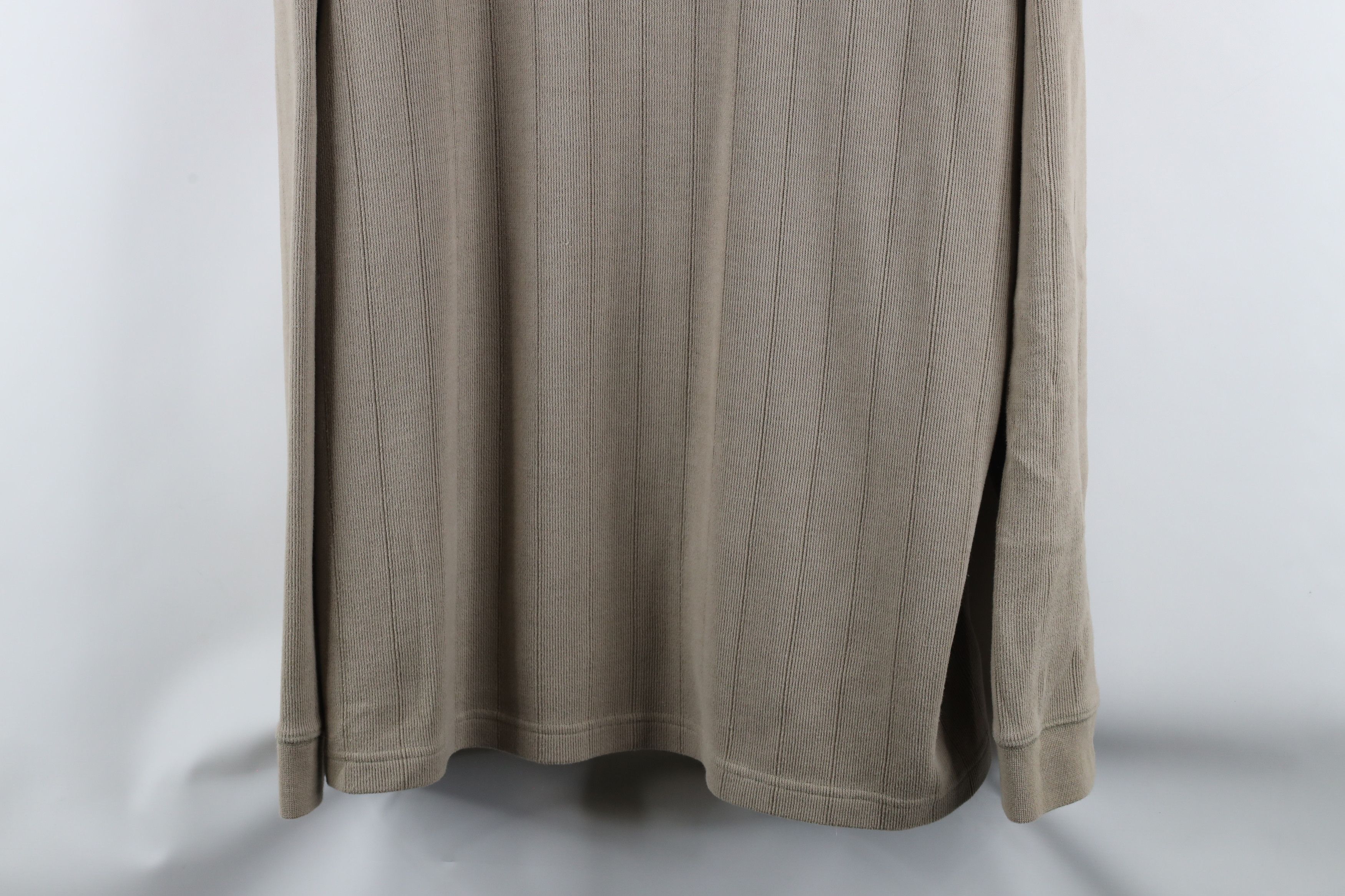 Columbia × Vintage Vintage Columbia Spell Out Ribbed Knit V-Neck Sweater Beige Size US XXL / EU 58 / 5 - 3 Thumbnail
