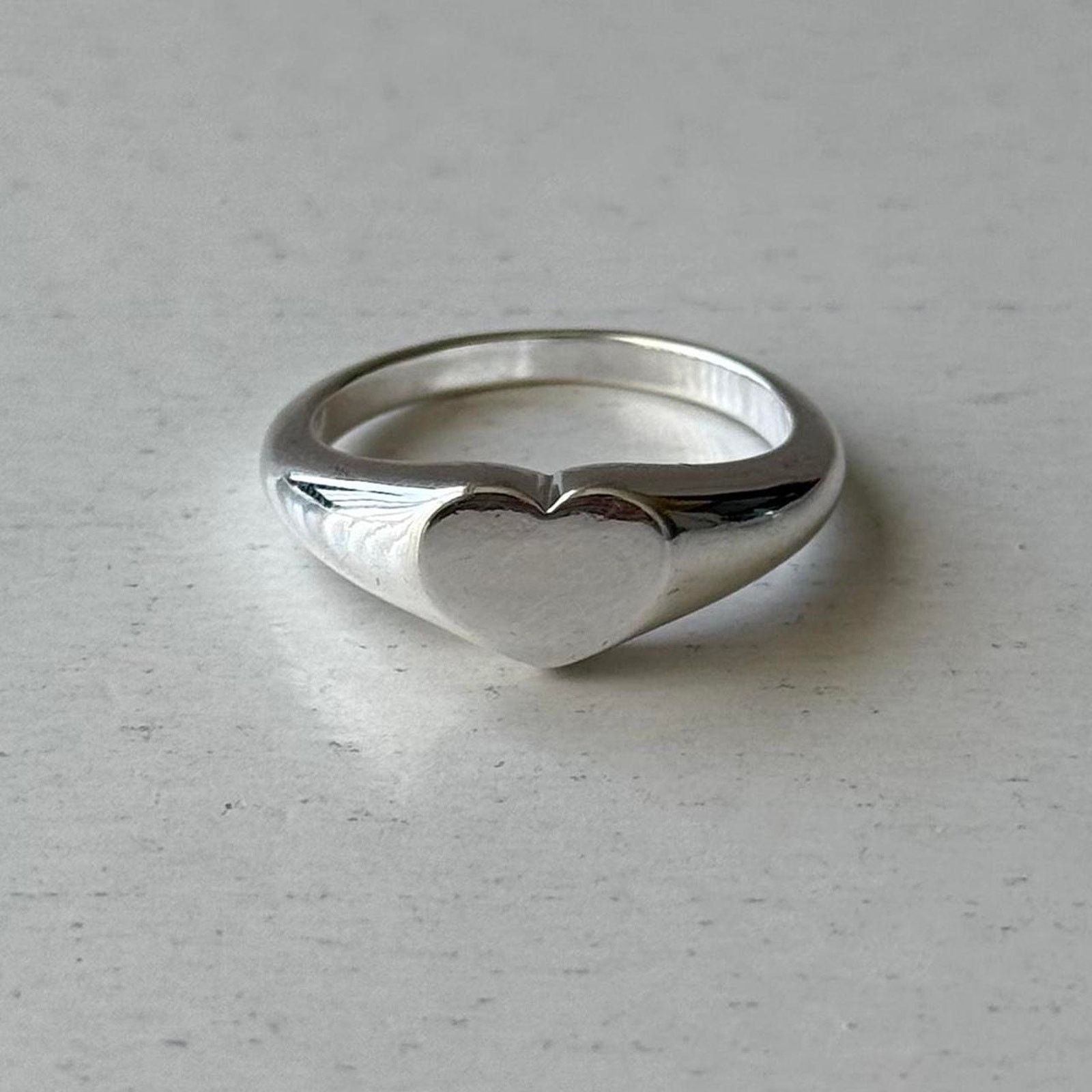 Other Silver cute heart signet Size ONE SIZE - 1 Thumbnail