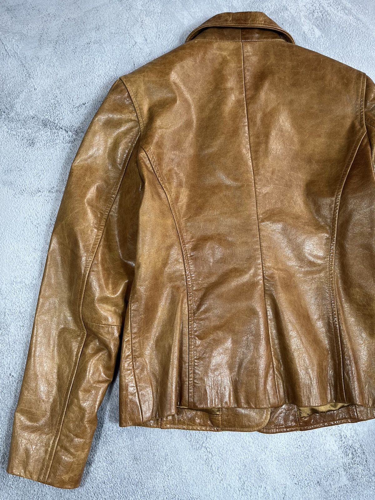 Leather × Vintage Vintage 90s aviator Leather flight Jacket AvantGarde Size XL / US 12-14 / IT 48-50 - 7 Thumbnail