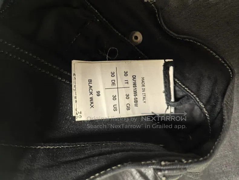 Rick Owens Drkshdw Rick Owens DRKSHDW Cropped Wax Pants. Size US 28 / EU 44 - 2 Thumbnail
