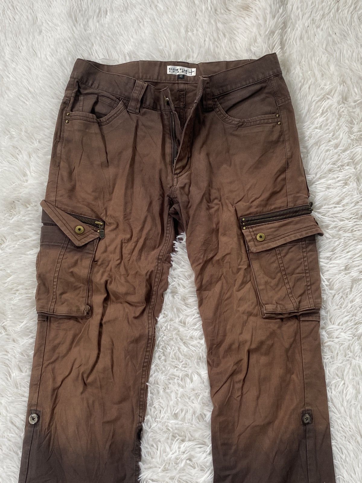 Other 🔥RARE 🔥Klein Plus Homme dual tone Distressed Cargo pant Size US 31 - 3 Thumbnail