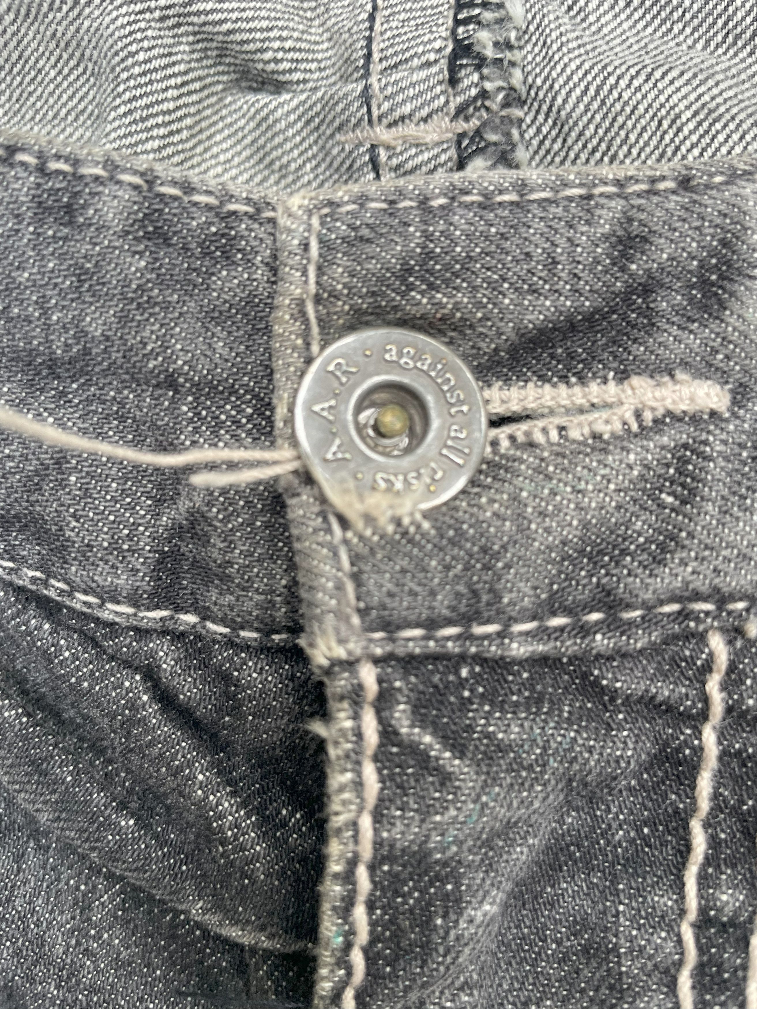 Japanese Brand A.A.R Faded Distresed Denim Size US 35 - 13 Thumbnail