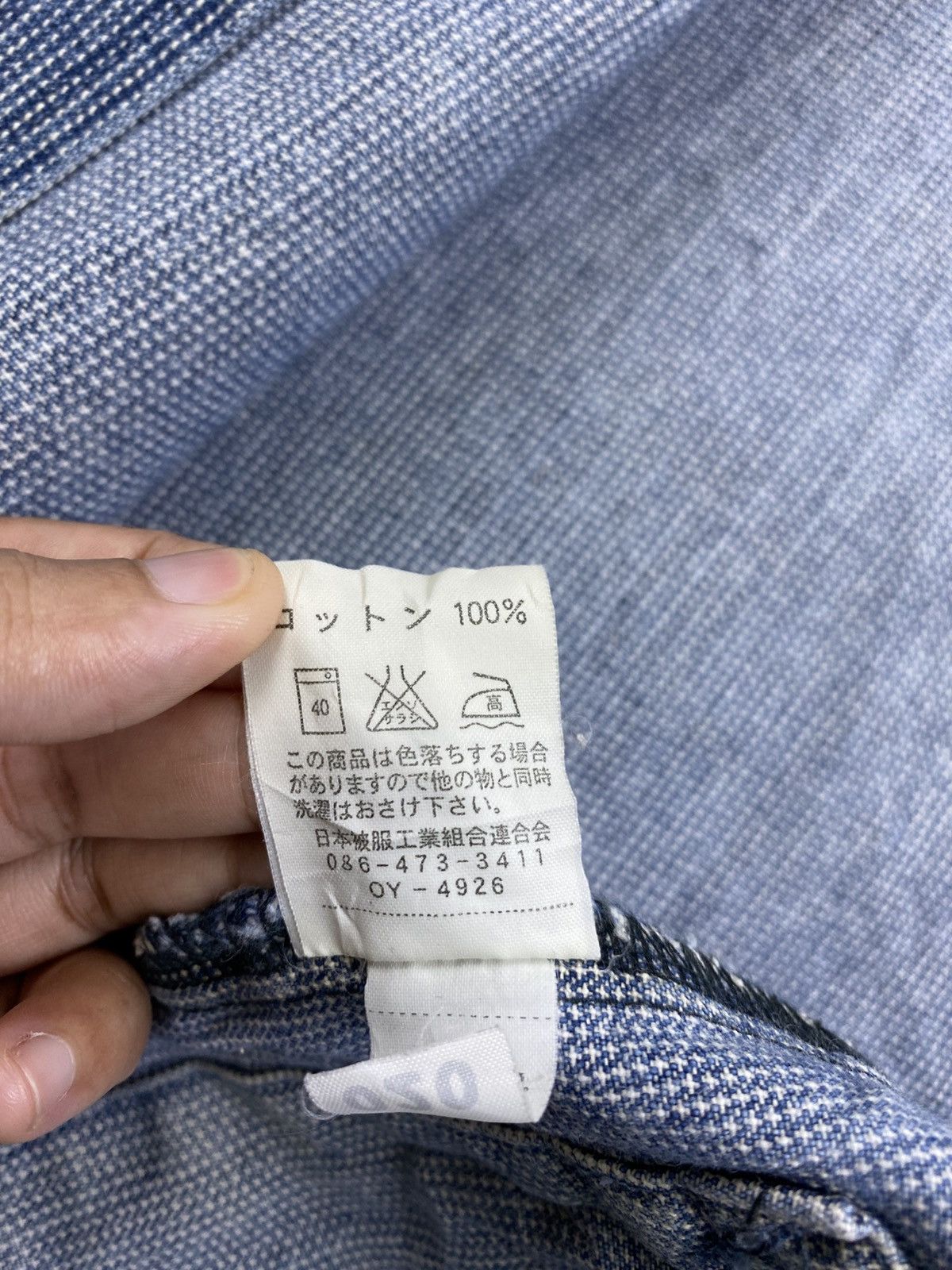 Global Work × Vintage Vintage Global Work Buttoned Workers Denim Blue Jacket Size US S / EU 44-46 / 1 - 10 Thumbnail