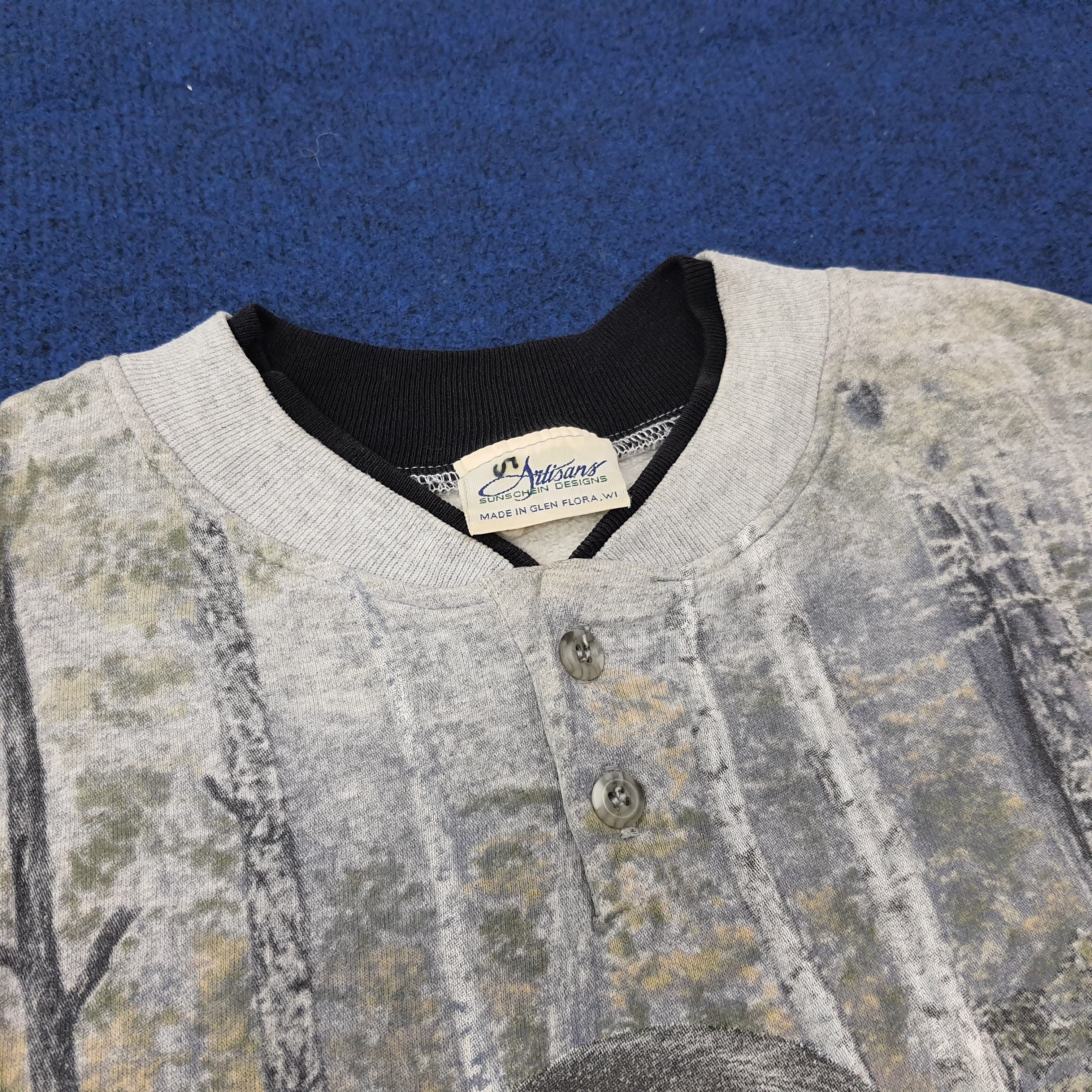 Vintage Vintage Aitisans Art Bear Button Sweatshirt C262N7 Size US M / EU 48-50 / 2 - 5 Thumbnail